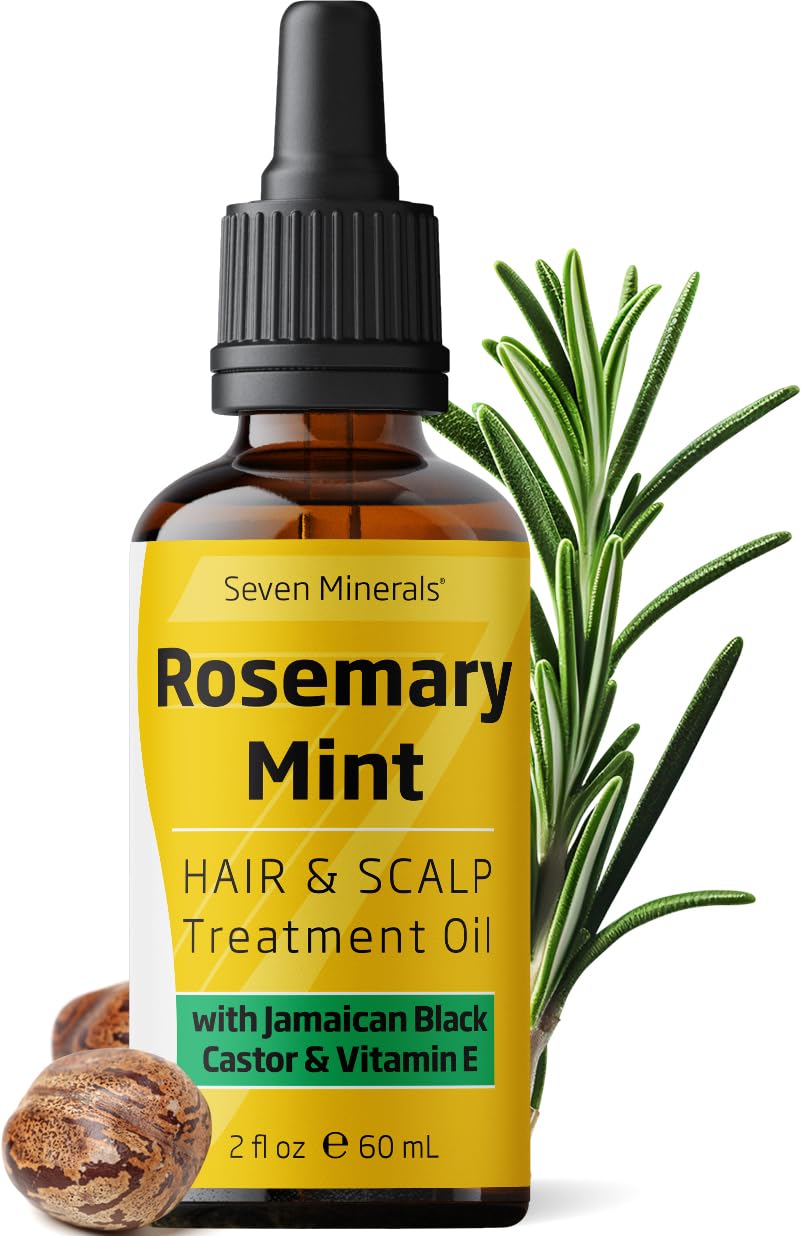 Aceite De Tratamiento Capilar Seven Minerals Rosemary Con Aceite De Ricino, 60 Ml - Venta Internacional.