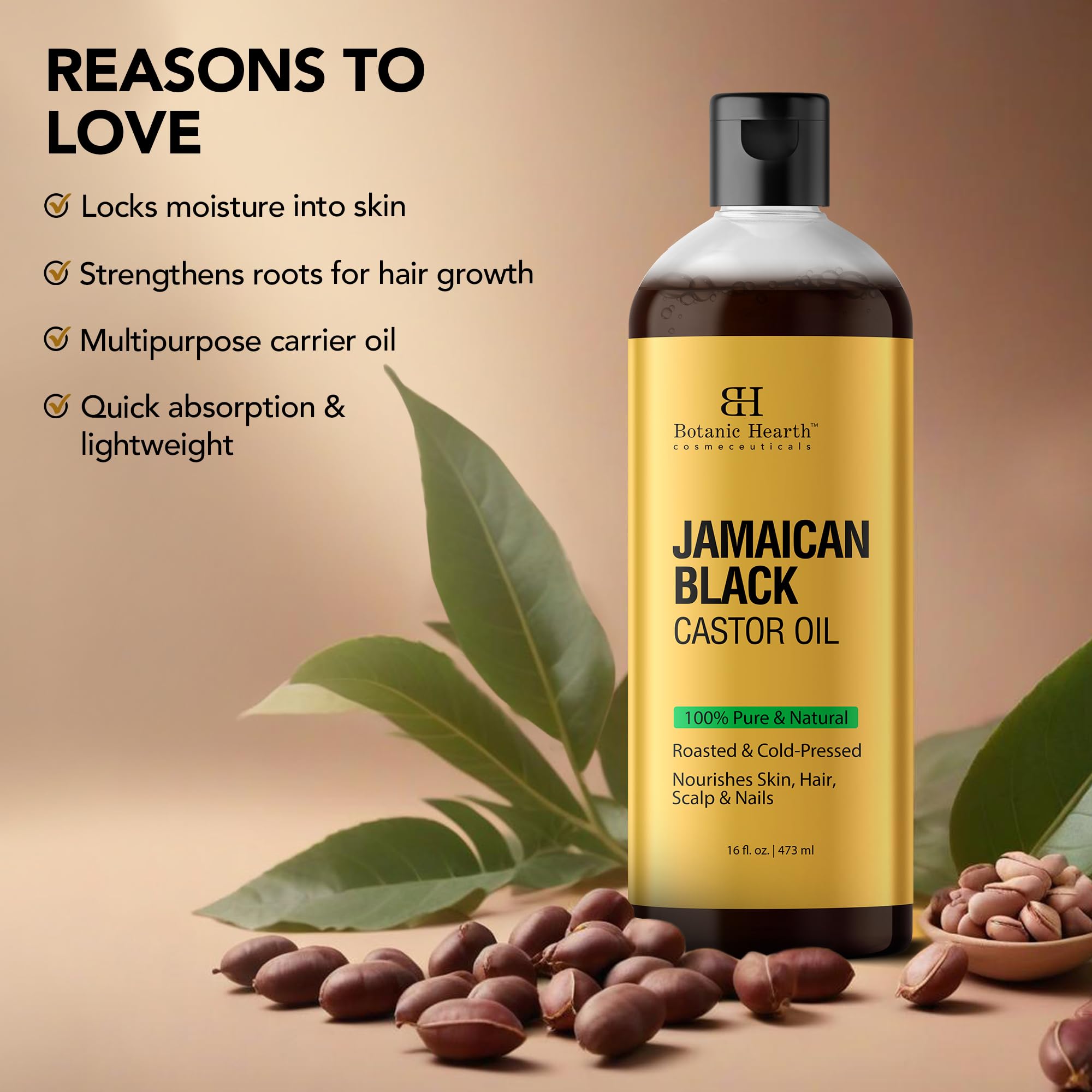 Foto 3 | Aceite De Ricino Negro Jamaicano Botanic Hearth 480 Ml Hair & Skin C - Venta Internacional.