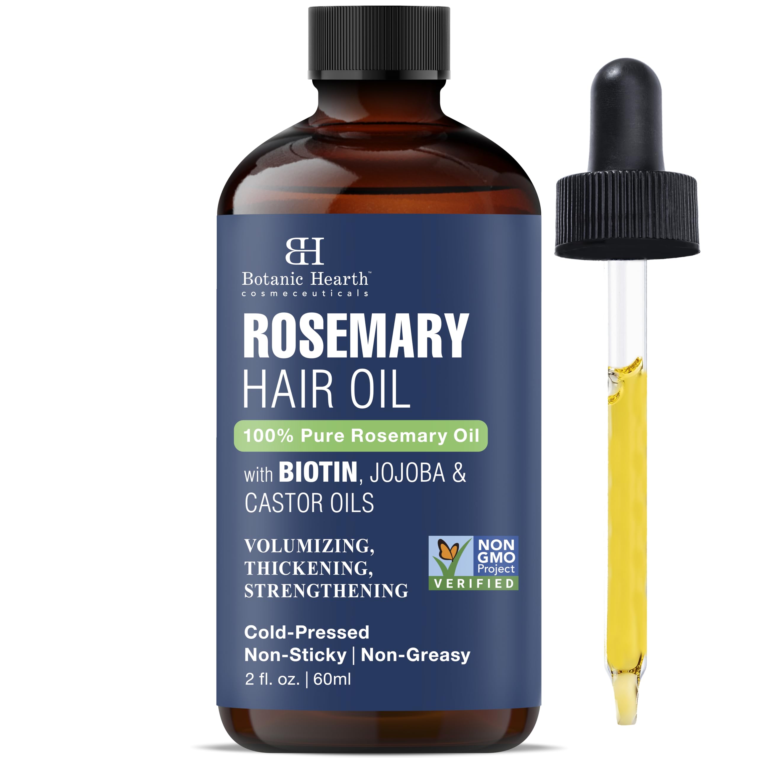 Aceite Capilar Botanic Hearth Rosemary Con Biotina, 60 Ml, Para El Crecimiento Del Cabello - Venta Internacional.