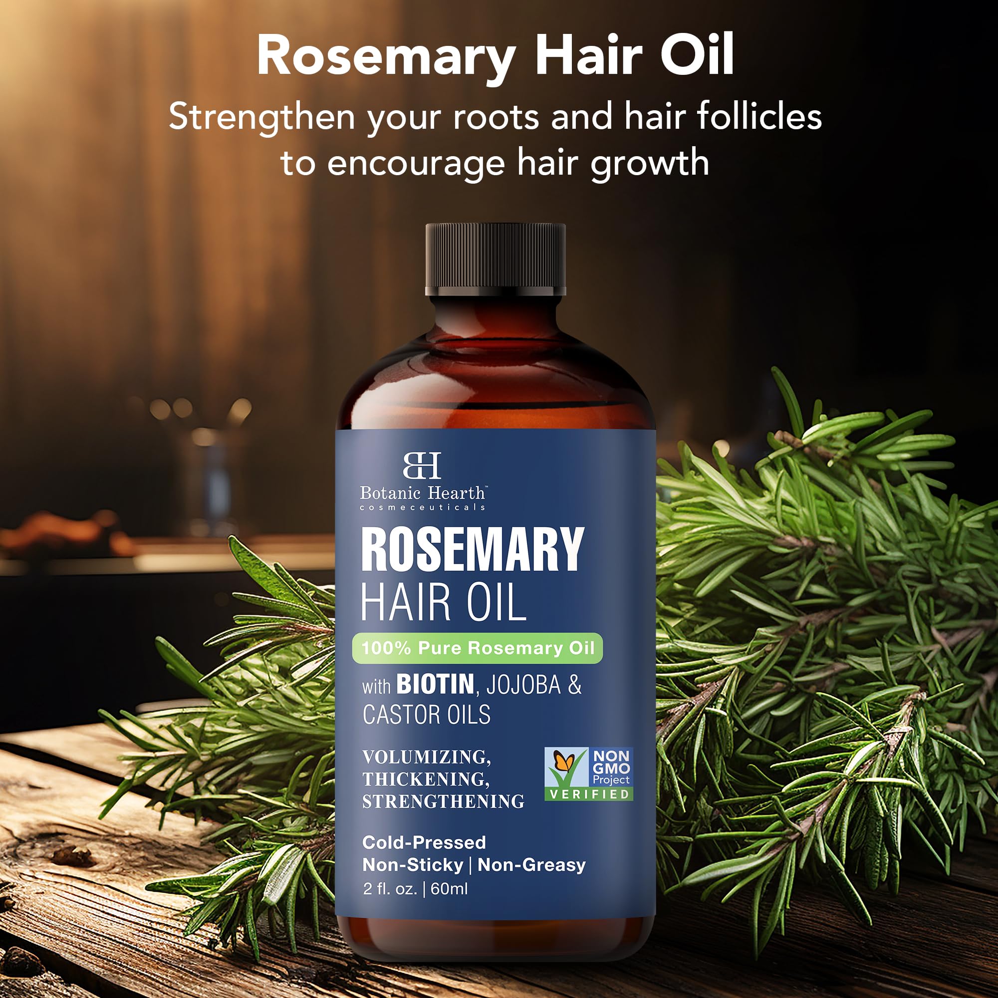 Foto 2 | Aceite Capilar Botanic Hearth Rosemary Con Biotina, 60 Ml, Para El Crecimiento Del Cabello - Venta Internacional.