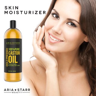 Foto 2 | Aceite De Ricino Aria Starr Prensado En Frío, 100% Puro, 480 Ml - Venta Internacional.