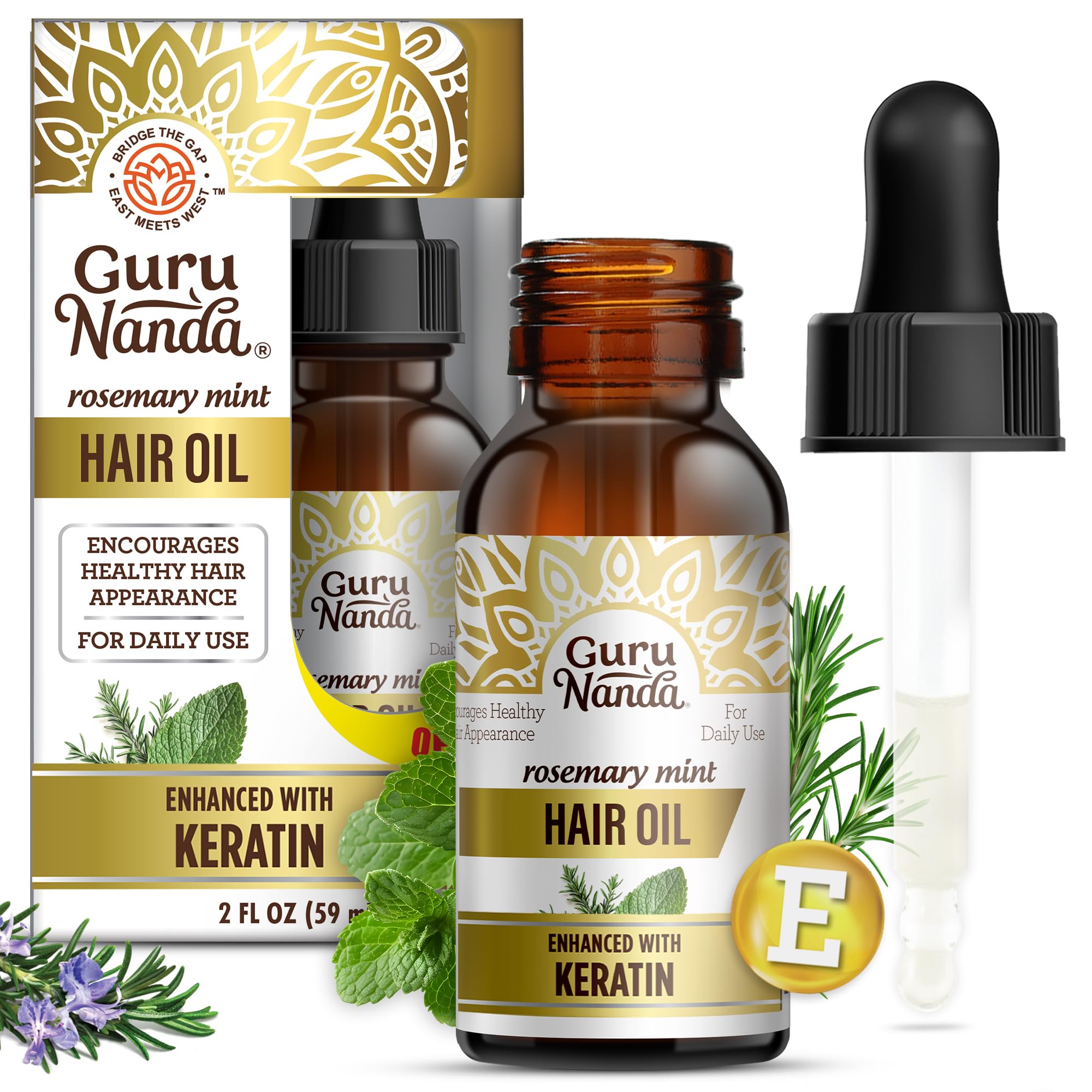 Foto 2 pulgar | Aceite Capilar Gurunanda, Romero Y Menta Con Queratina Y Vitamina E, 60 Ml - Venta Internacional.