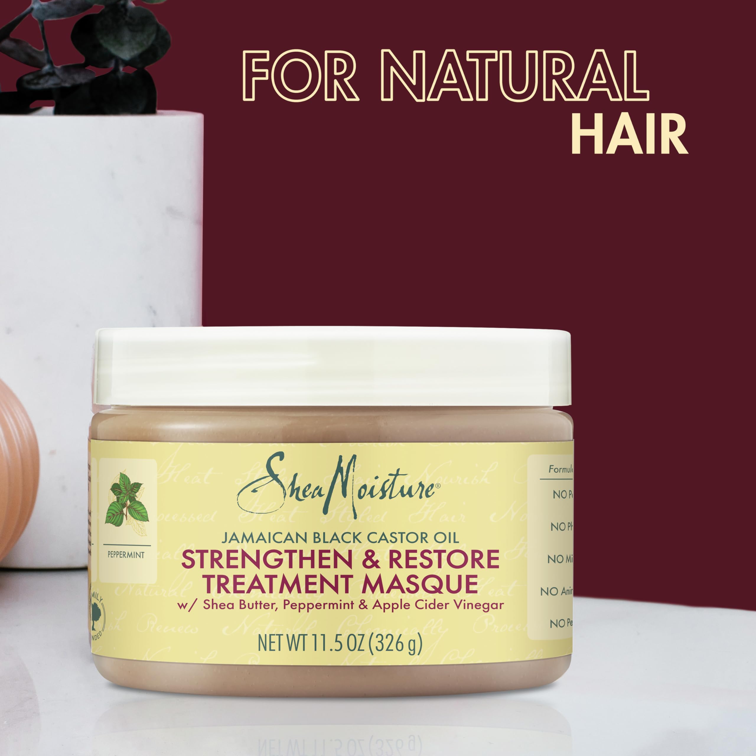 Foto 3 pulgar | Mascarilla Capilar Sheamoisture Jamaican Black Ricino Oil 326 g - Venta Internacional