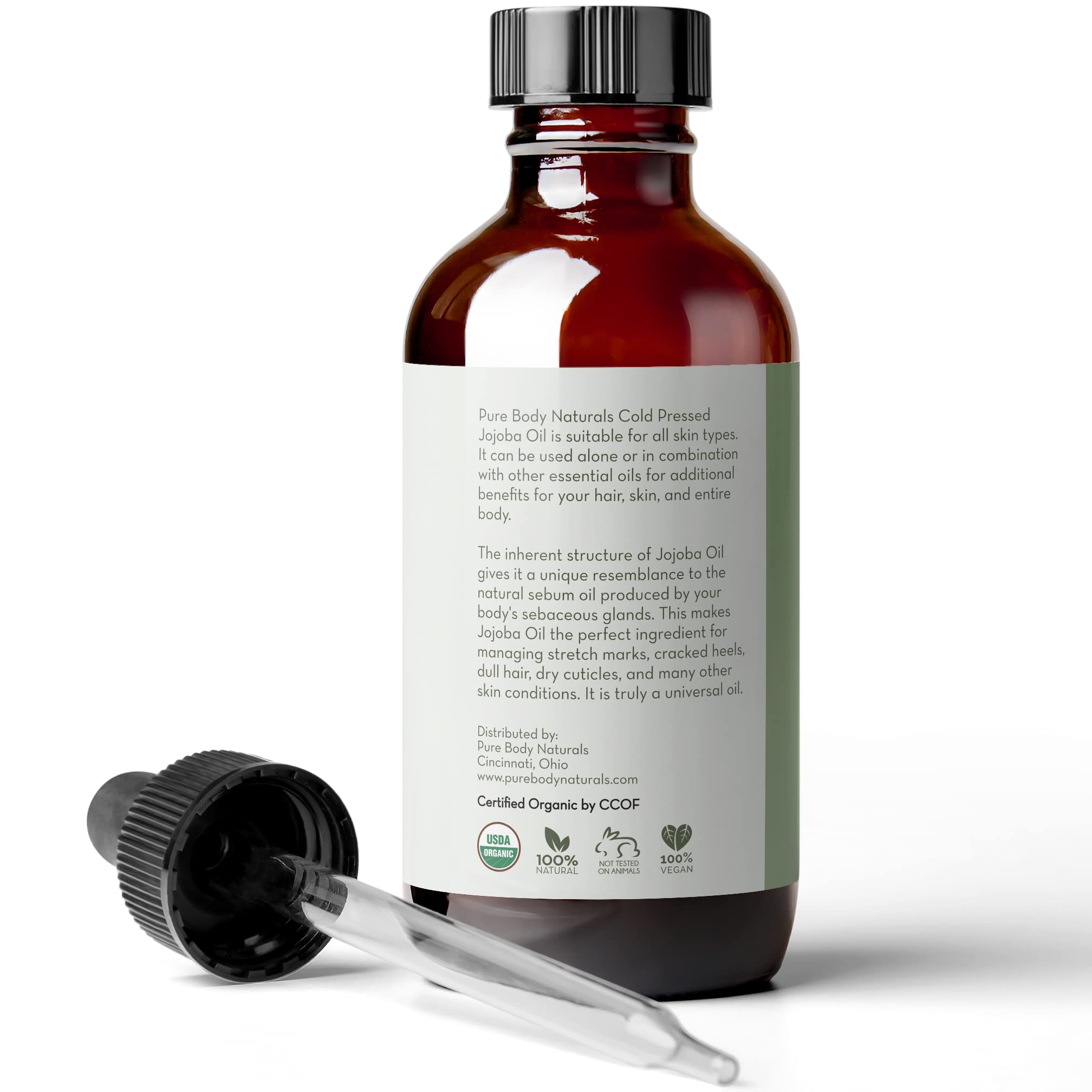 Foto 7 pulgar | Aceite De Jojoba Pure Body Naturals Orgánico, 120 Ml, Prensado En Frío - Venta Internacional.
