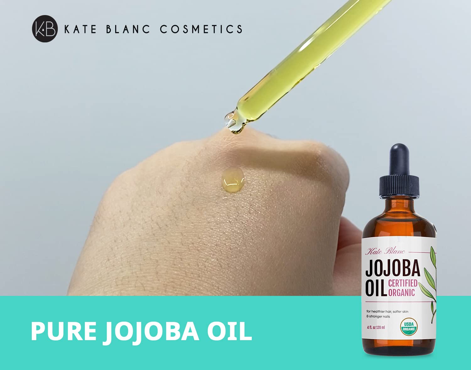 Foto 4 pulgar | Aceite De Jojoba Orgánico Kate Blanc Cosmetics Para Piel Y Cabello 120 Ml - Venta Internacional.
