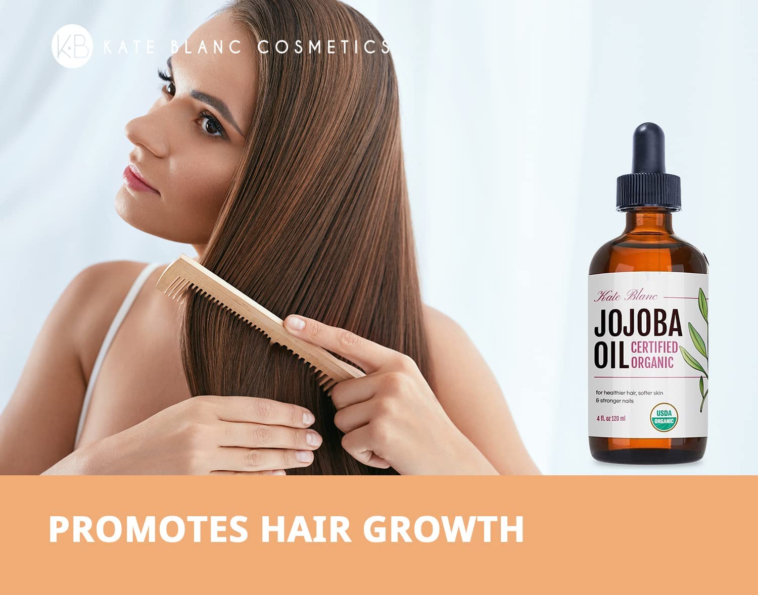Foto 6 pulgar | Aceite De Jojoba Orgánico Kate Blanc Cosmetics Para Piel Y Cabello 120 Ml - Venta Internacional.