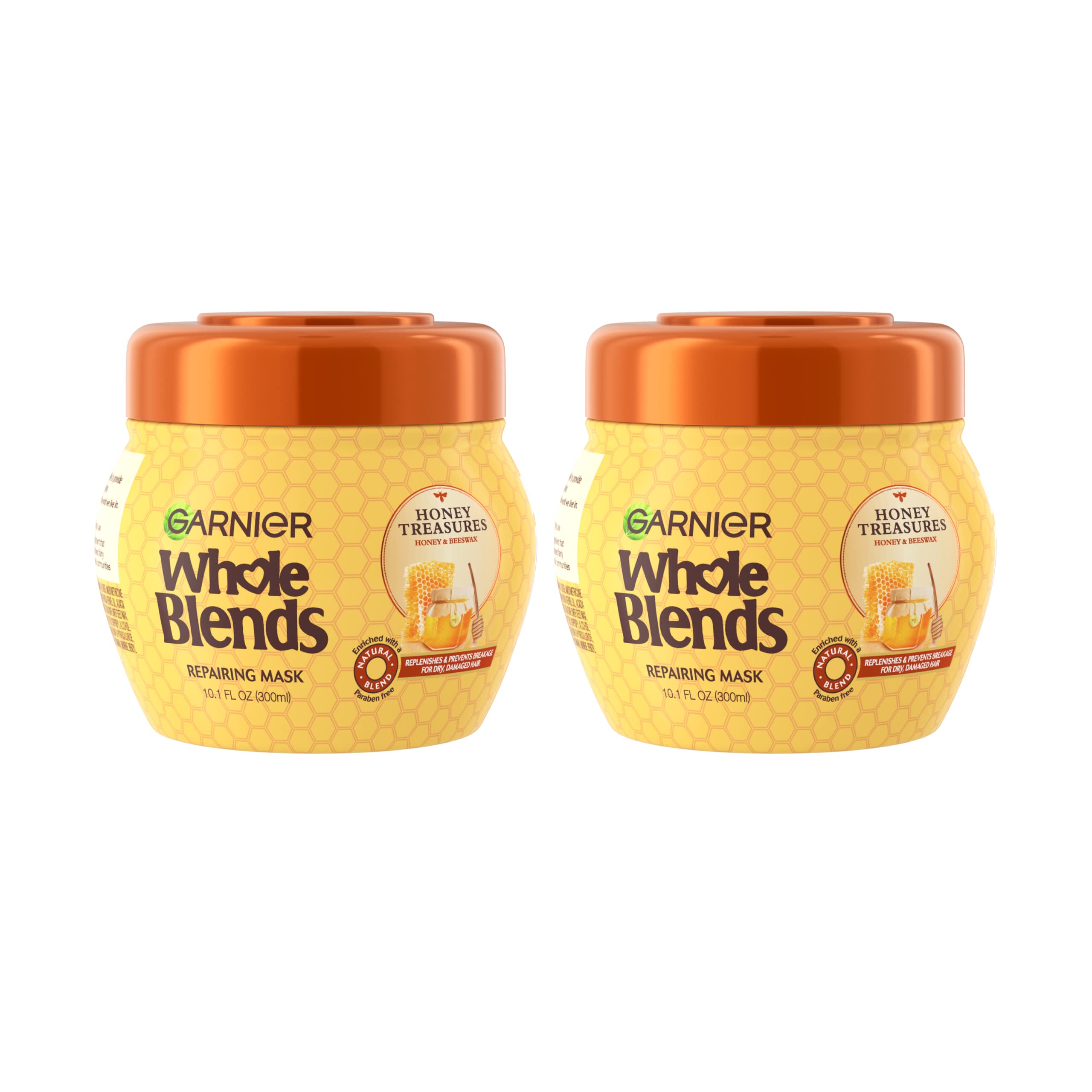 Foto 2 pulgar | Mascarilla Reparadora Garnier Whole Blends Honey Treasures 2 Piezas de 300 ml-Venta Internacional