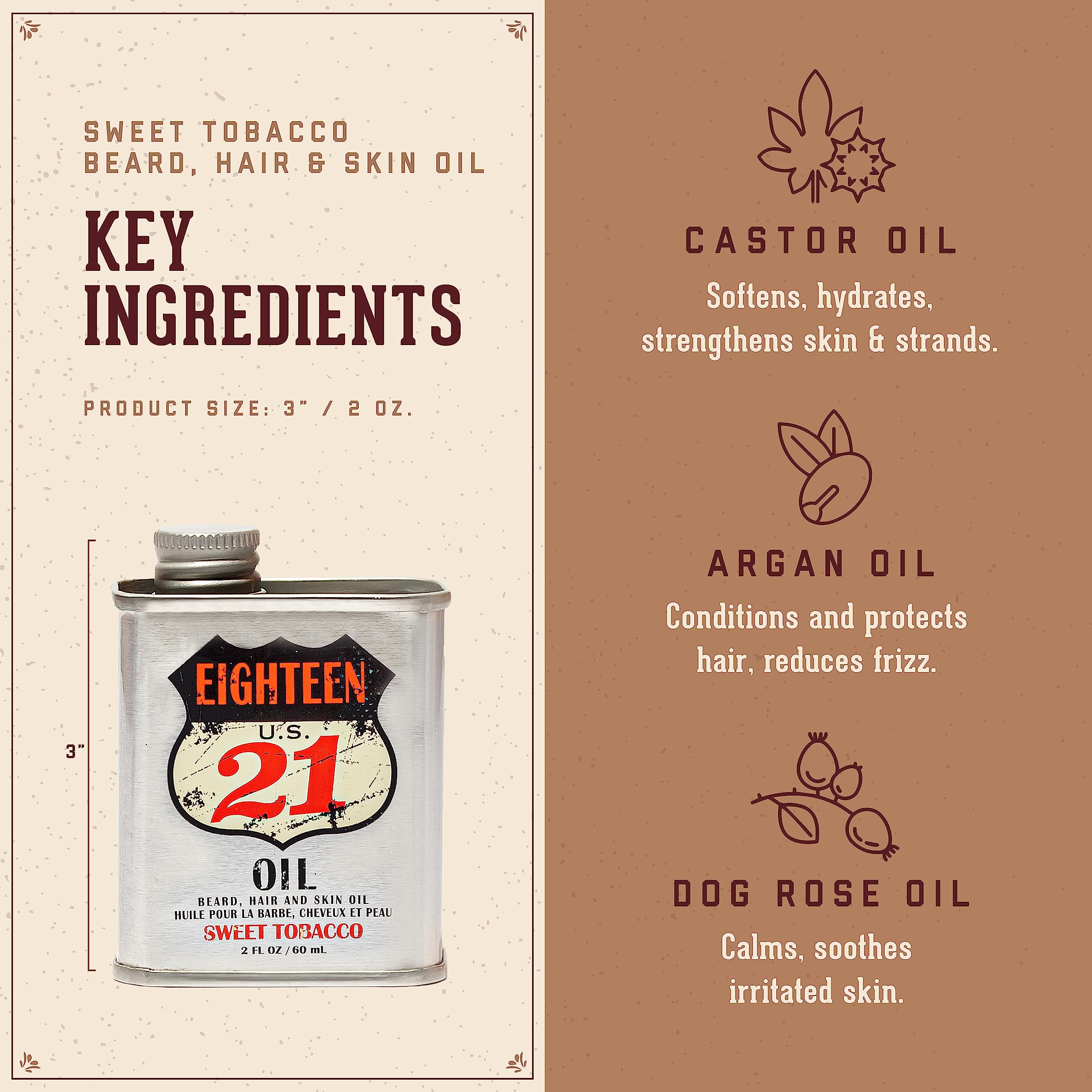 Foto 3 | Aceite para Cabello Piel y Barba 18.21 Dulce Tabaco para Hombre 60 Ml - Venta Internacional