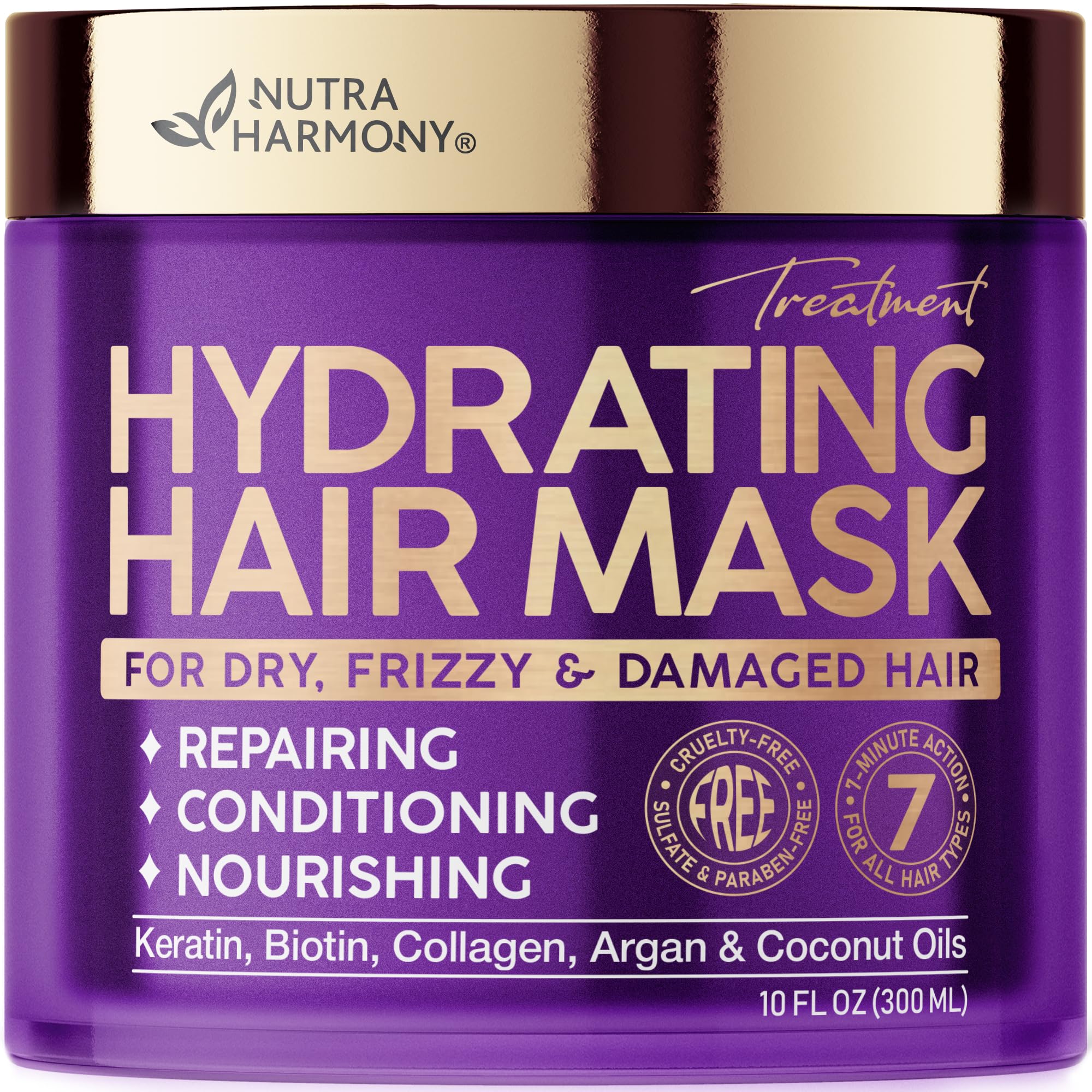 Foto 2 pulgar | Mascarilla Capilar Nutraharmony Hidratante Para Cabello Dañado 300ml - Venta Internacional.