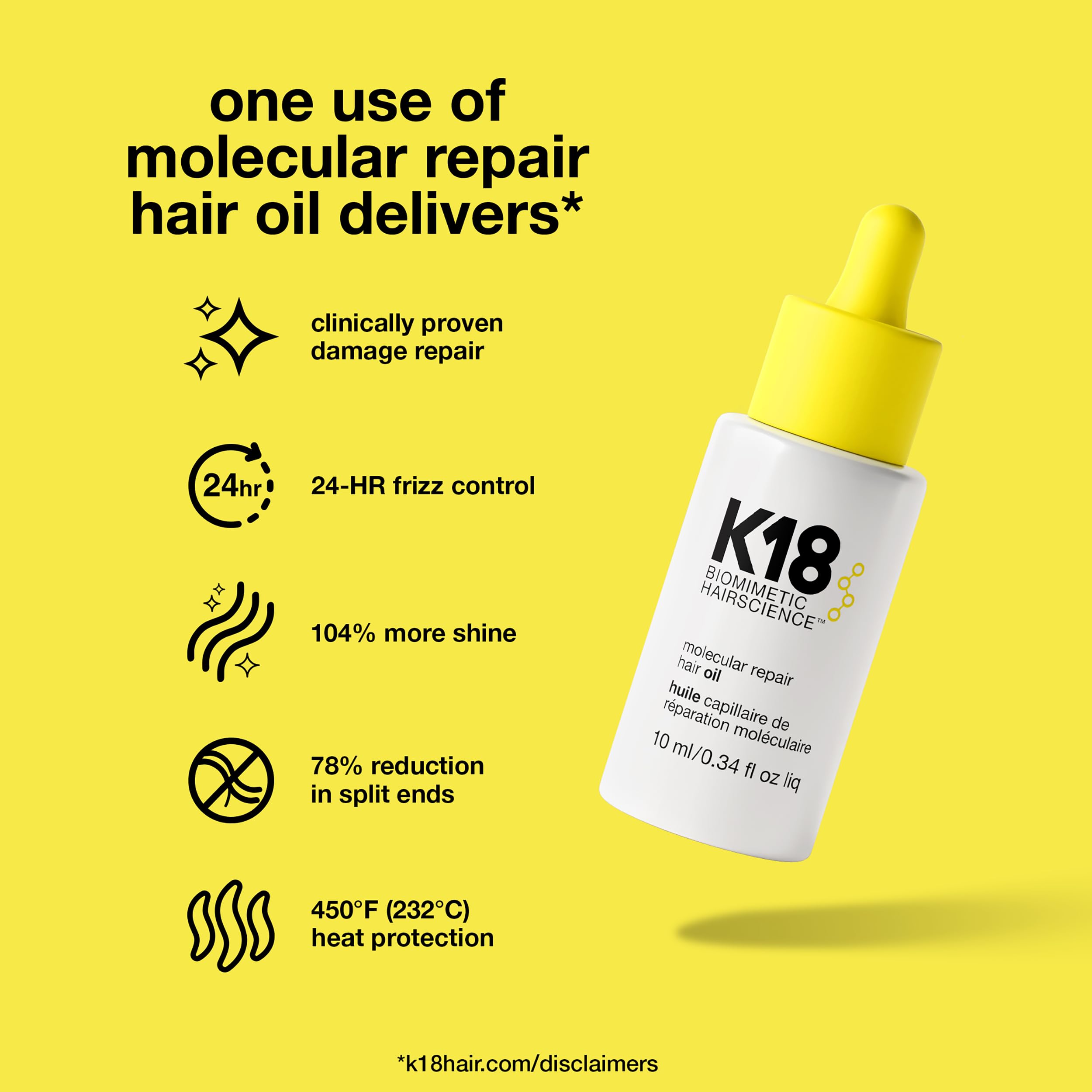 Foto 4 pulgar | Aceite Capilar K18 Molecular Repair, Ligero, 10 Ml, Para Todo Tipo De Cabello - Venta Internacional.