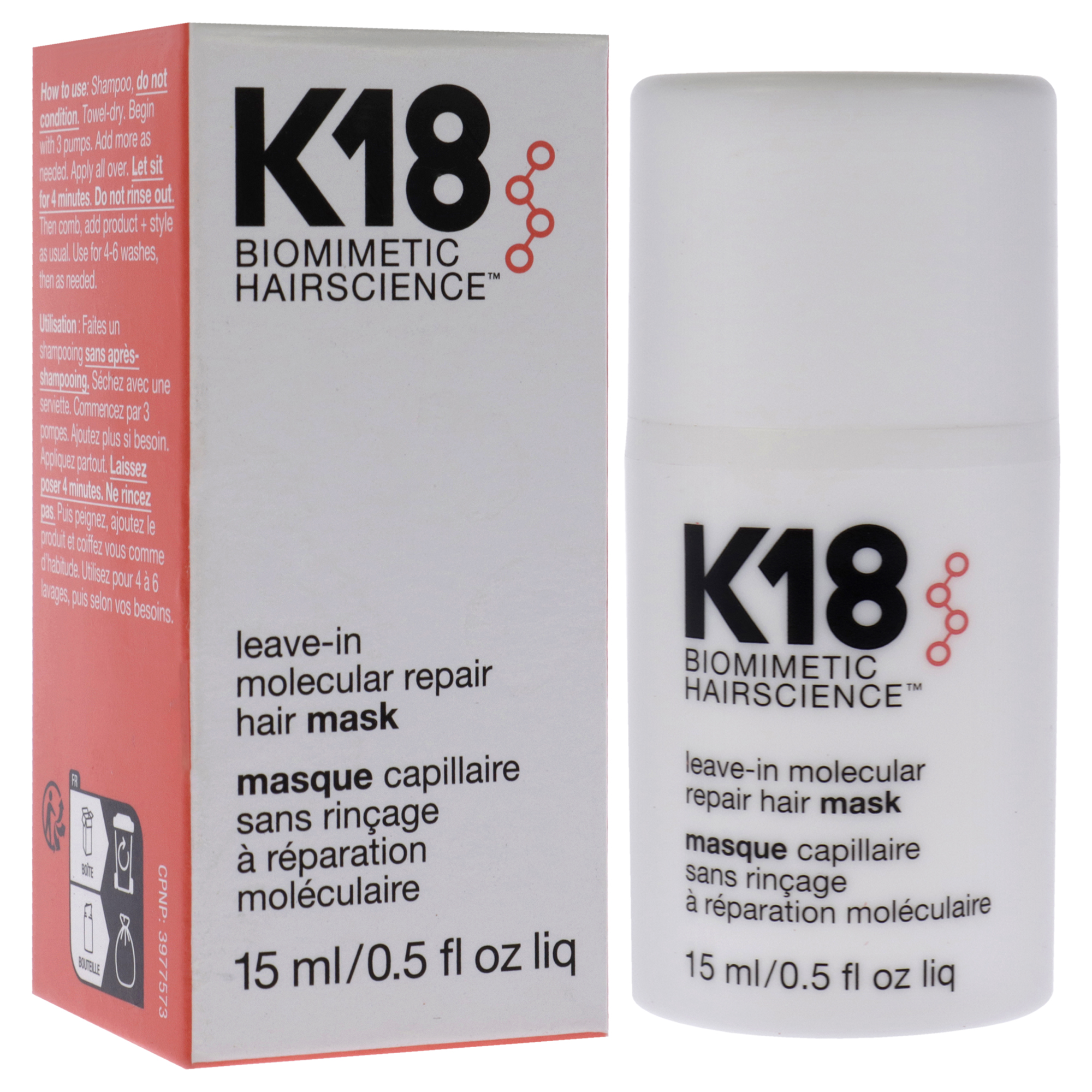 Foto 4 pulgar | Mascarilla Capilar Leave-in Molecular Repair K18 Hair Women 15 Ml - Venta Internacional.