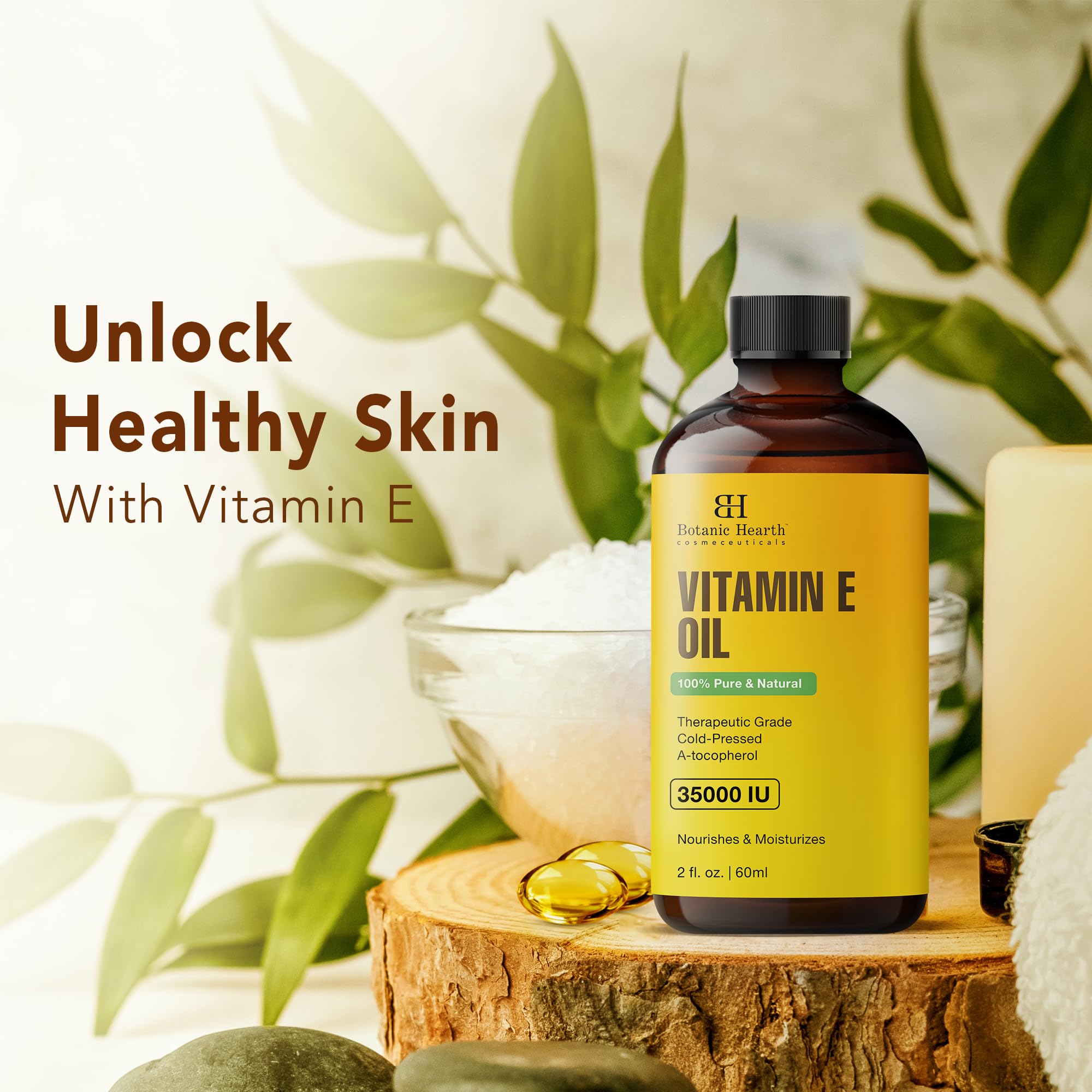 Foto 3 pulgar | Aceite De Vitamina E Botanic Hearth 100% Puro, 35 Ml, Para Cabello Y Piel - Venta Internacional.