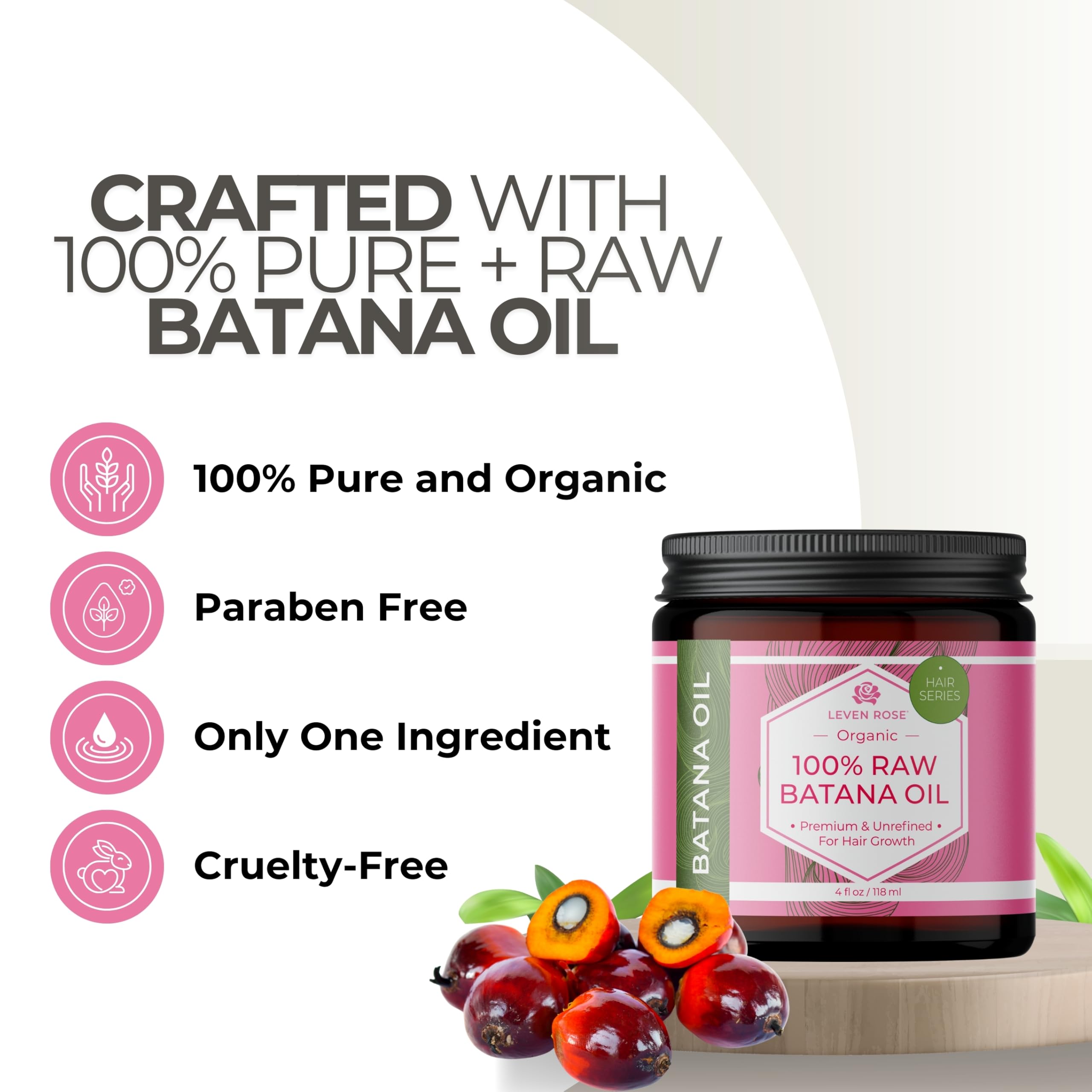 Foto 3 pulgar | Aceite Leven Rose Batana 100% Crudo, 120 Ml, Para El Crecimiento Del Cabello - Venta Internacional.