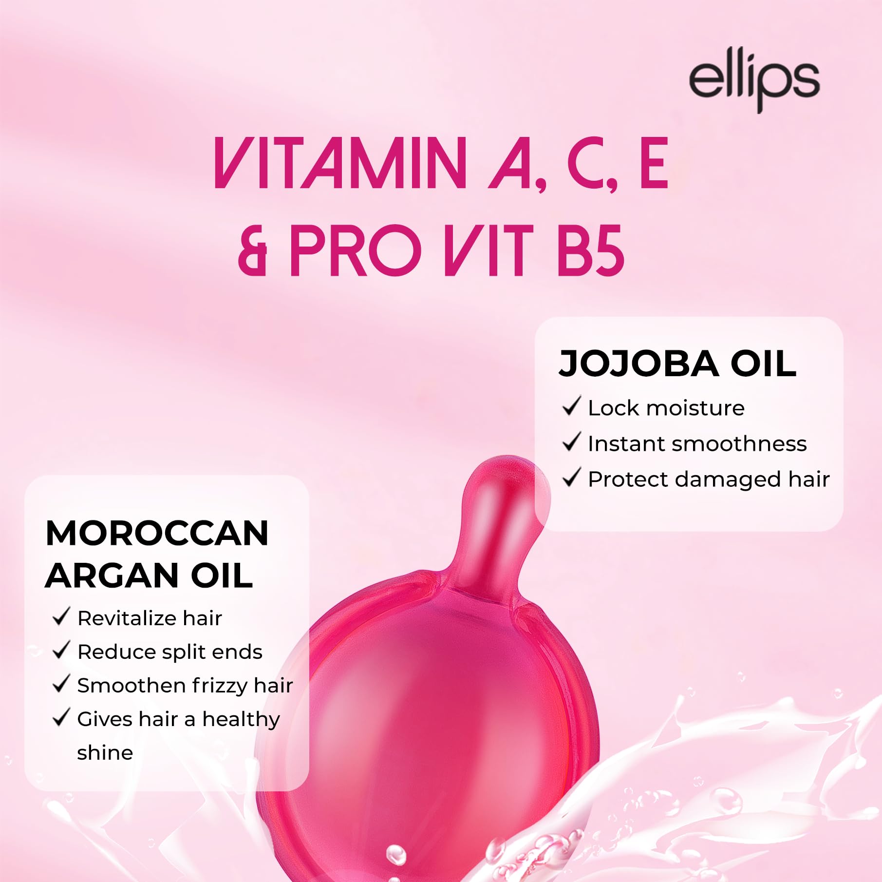 Foto 4 pulgar | Vitamina Capilar Ellips Con Aceite Marroquí Y De Jojoba - Venta Internacional.