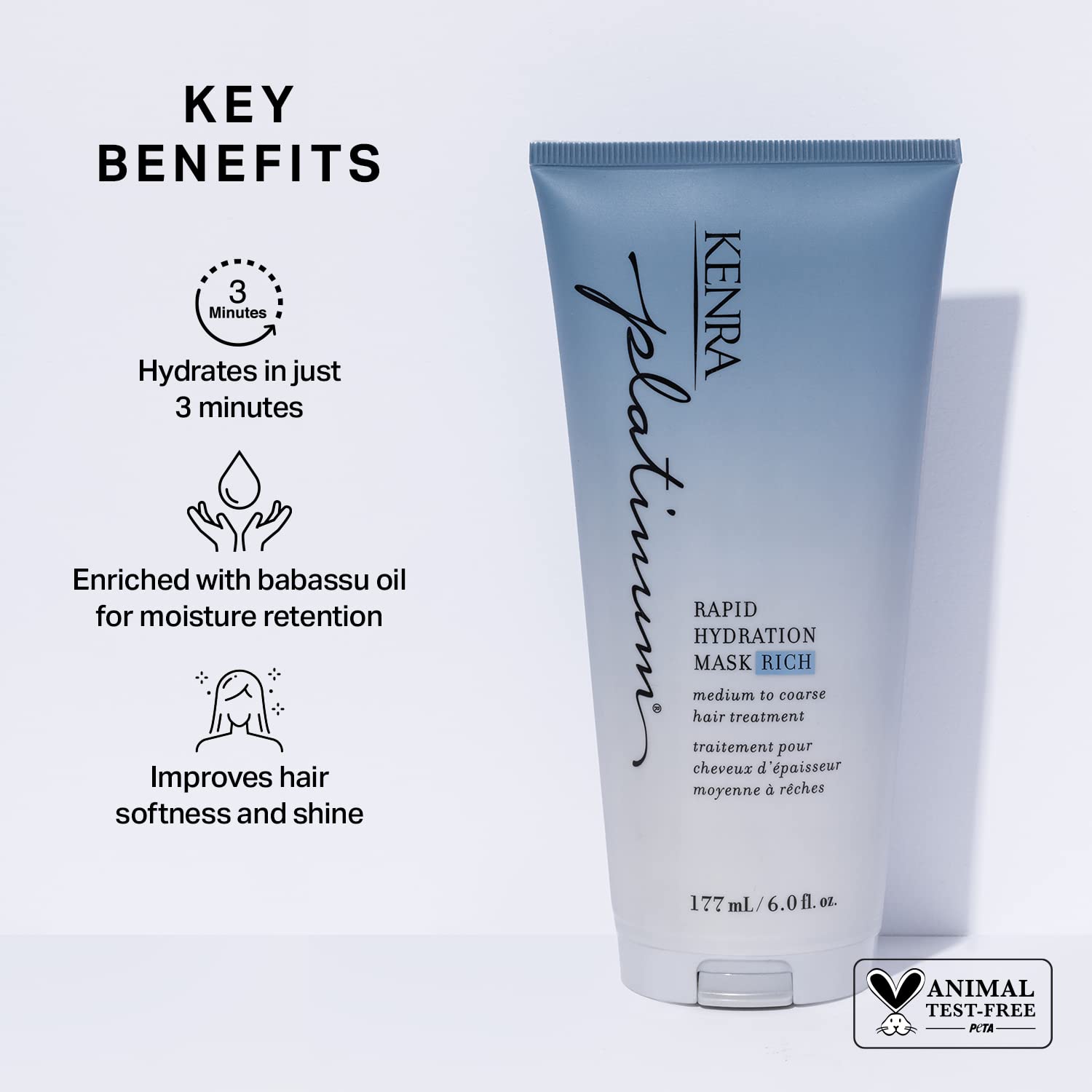 Foto 3 pulgar | Tratamiento Capilar Kenra Platinum Rapid Hydration Mask Rich 180 M - Venta Internacional.