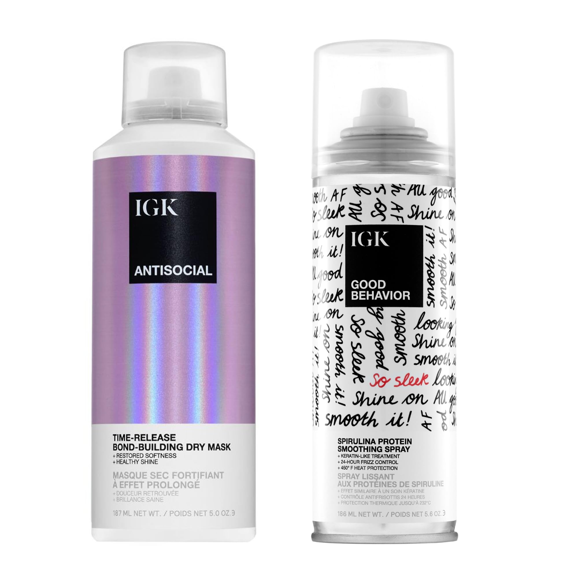 Set De Tratamiento Capilar Igk Antisocial Hair Mask + Good Behavior Spray - Venta Internacional.