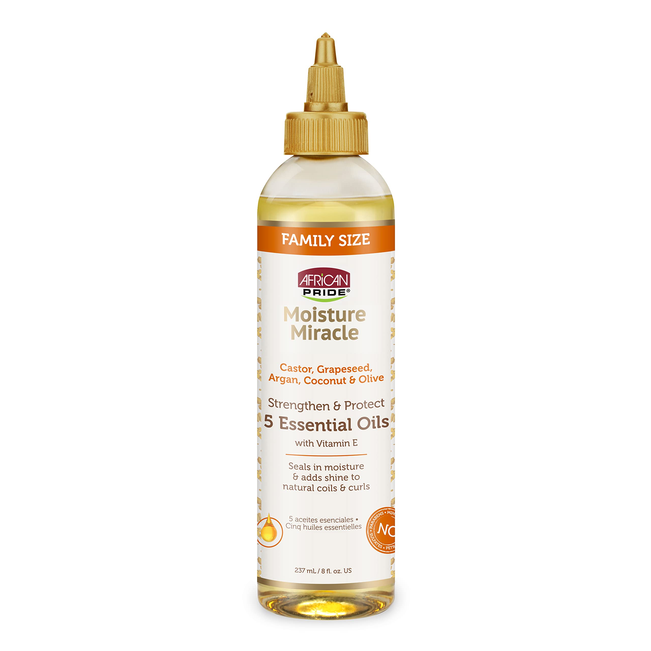 Aceite Capilar African Pride Moisture Miracle 5 Aceites Esenciales 240 Ml - Venta Internacional.