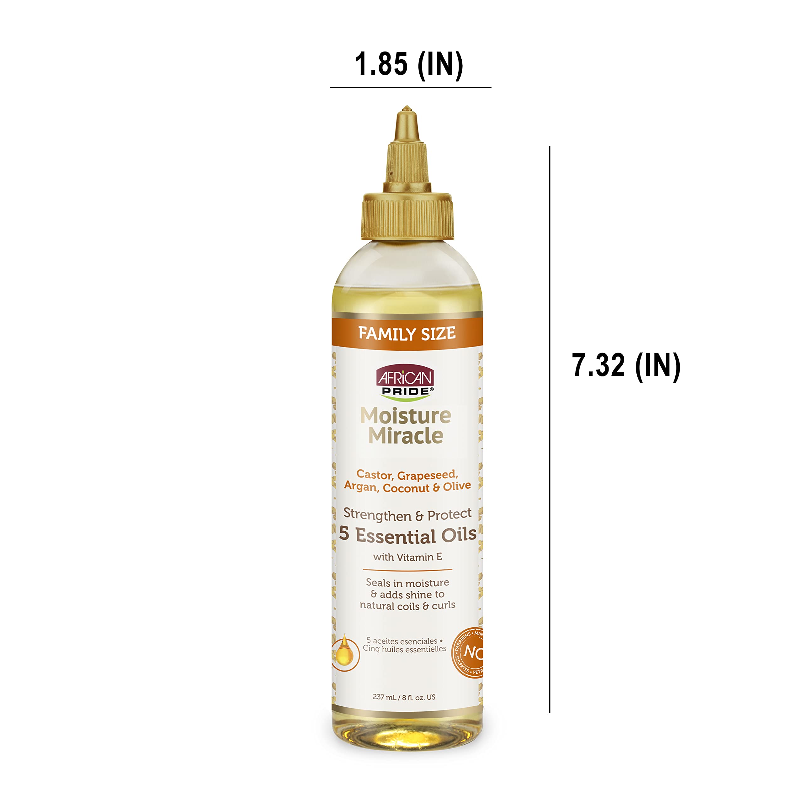 Foto 6 pulgar | Aceite Capilar African Pride Moisture Miracle 5 Aceites Esenciales 240 Ml - Venta Internacional.