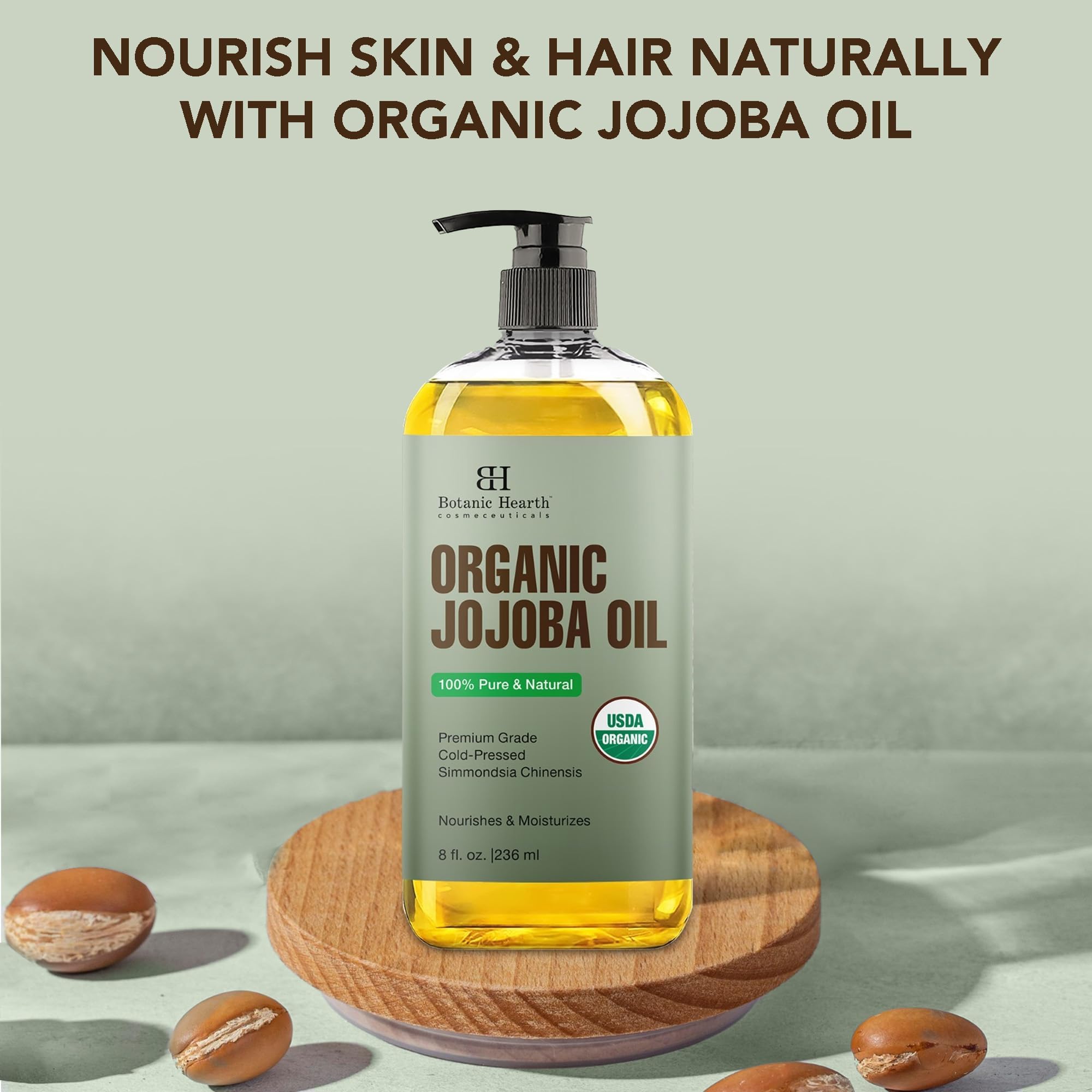 Foto 6 pulgar | Aceite De Jojoba Botanic Hearth Orgánico, 240 Ml, 100% Puro, Prensado En Frío - Venta Internacional.