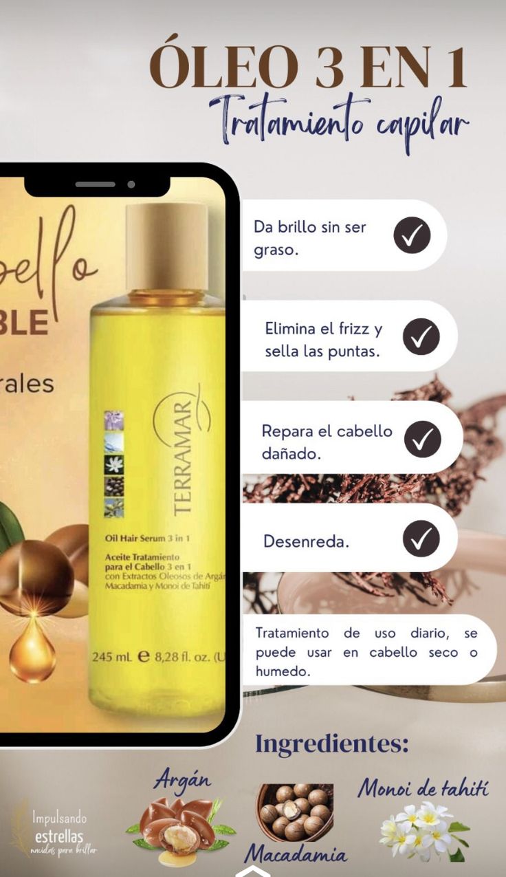 Foto 4 | Aceite para el Cabello Terramar 98 ml  3 Piezas