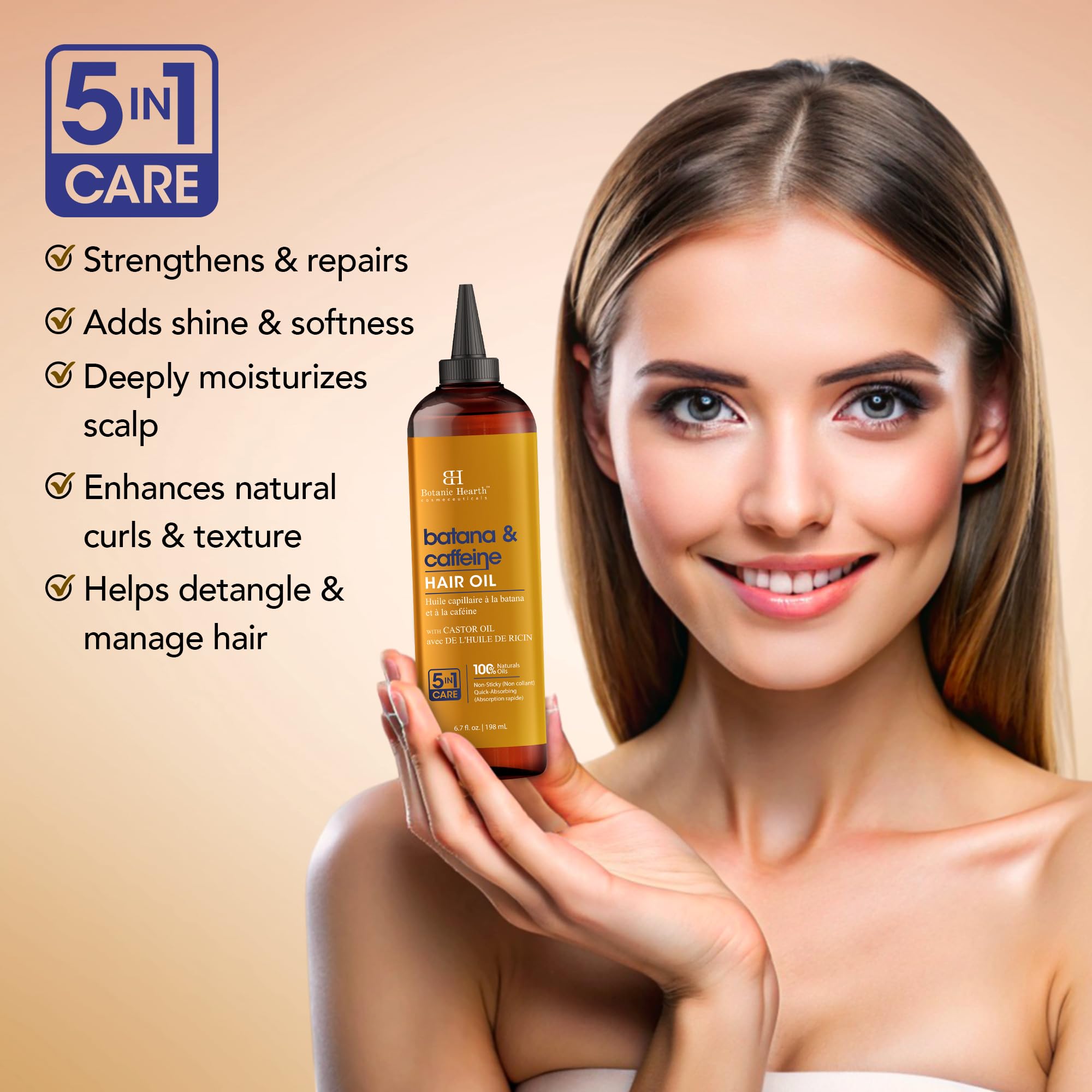 Foto 7 pulgar | Aceite Capilar Botanic Hearth Con Batana Y Cafeína, 200 Ml, Revitalizante - Venta Internacional.