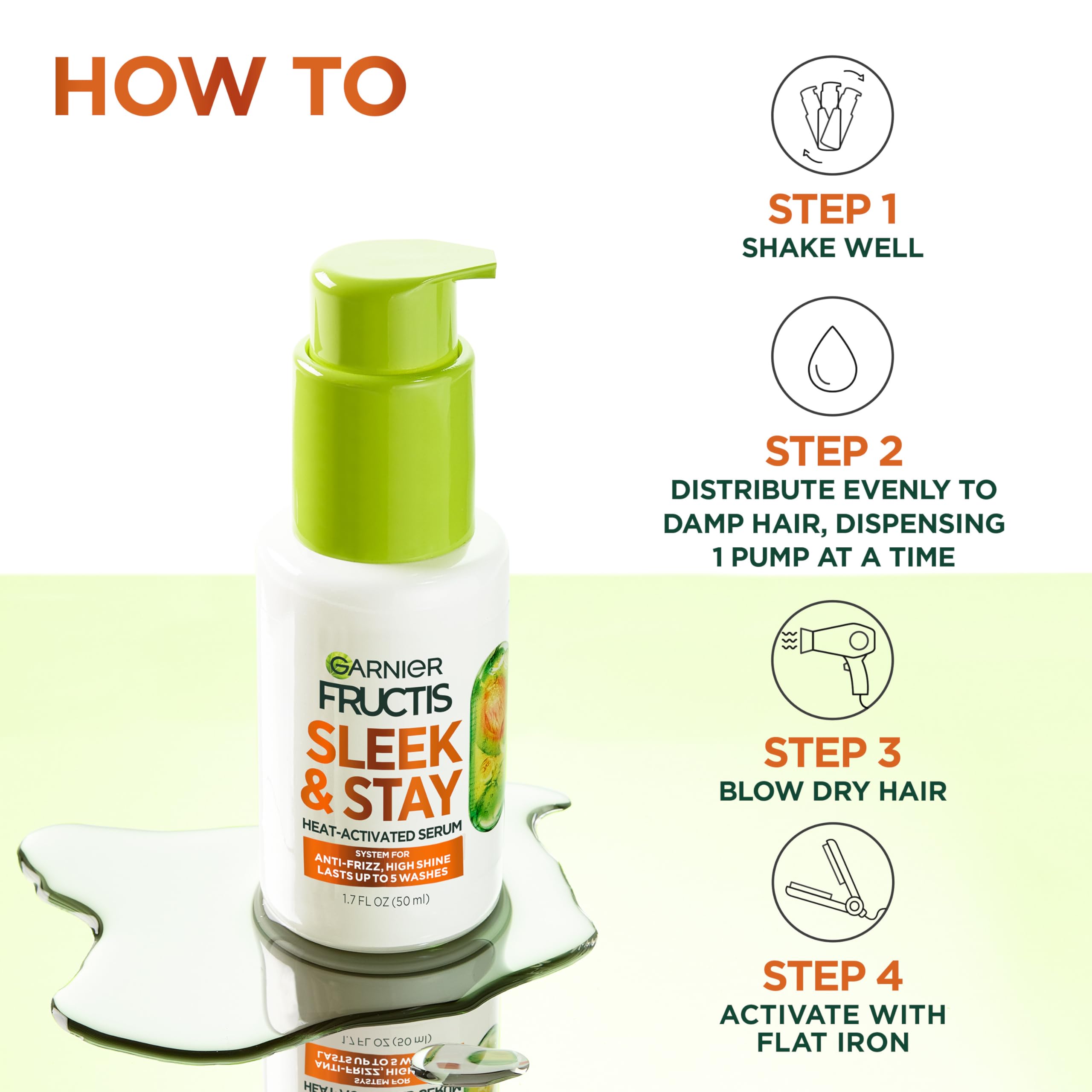 Foto 5 pulgar | Sérum Capilar Garnier Fructis Sleek And Shine Sleek And Stay - Venta Internacional.