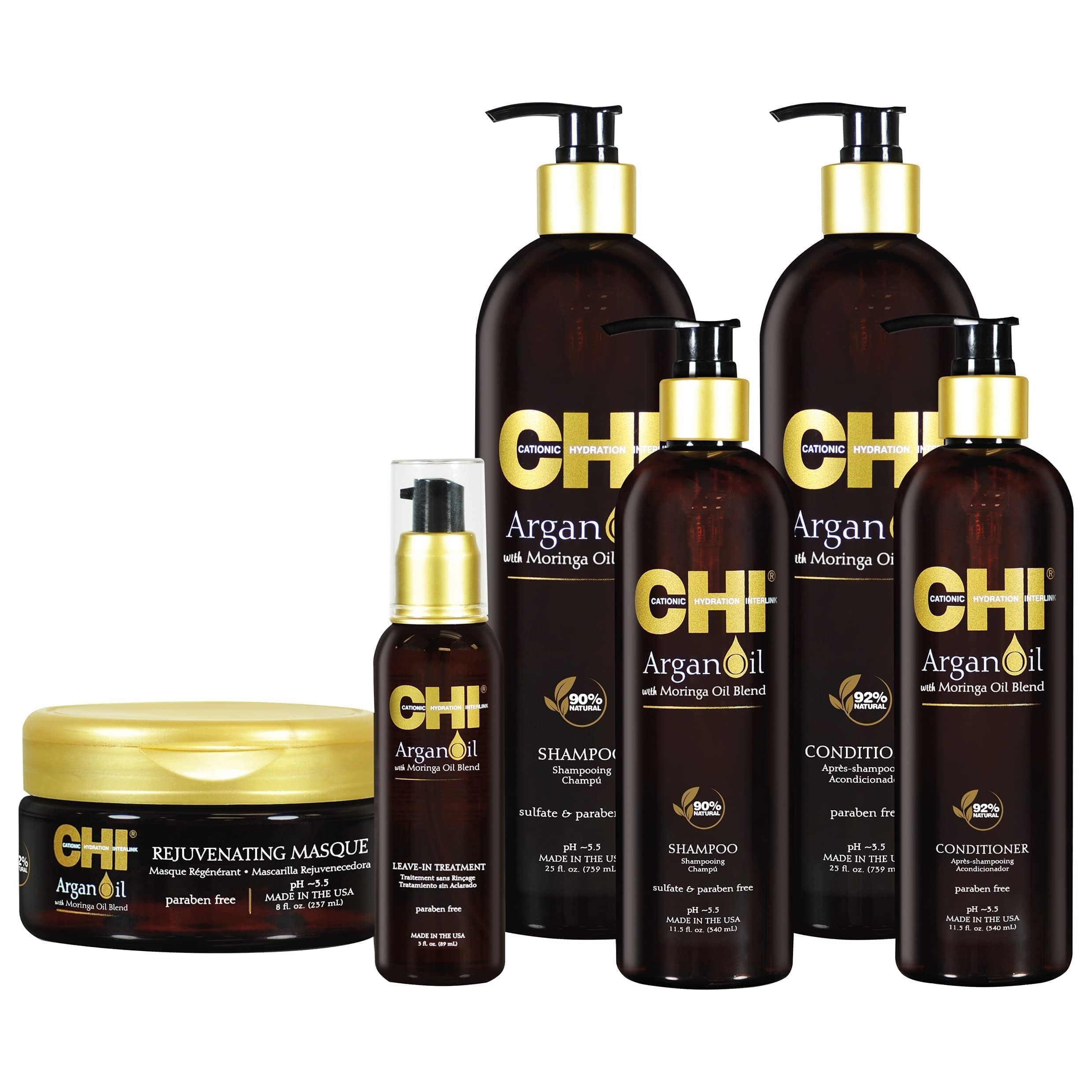 Foto 3 pulgar | Aceite Chi Argan Plus Moringa 90 Ml Para Cabello Opaco Y Dañado - Venta Internacional.