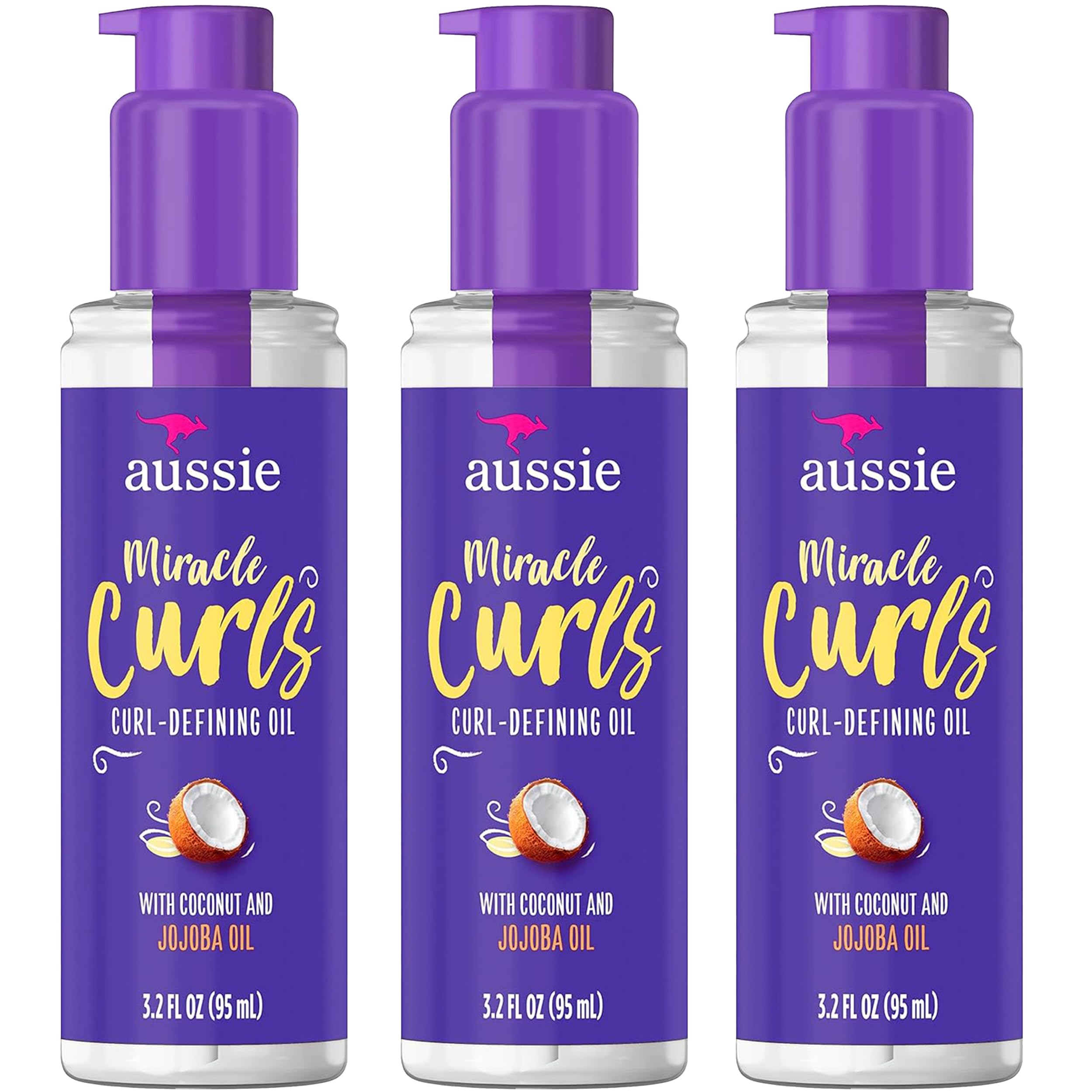 Foto 2 pulgar | Tratamiento Capilar Aussie Miracle Curls Defining Oil 100 Ml X3 - Venta Internacional.