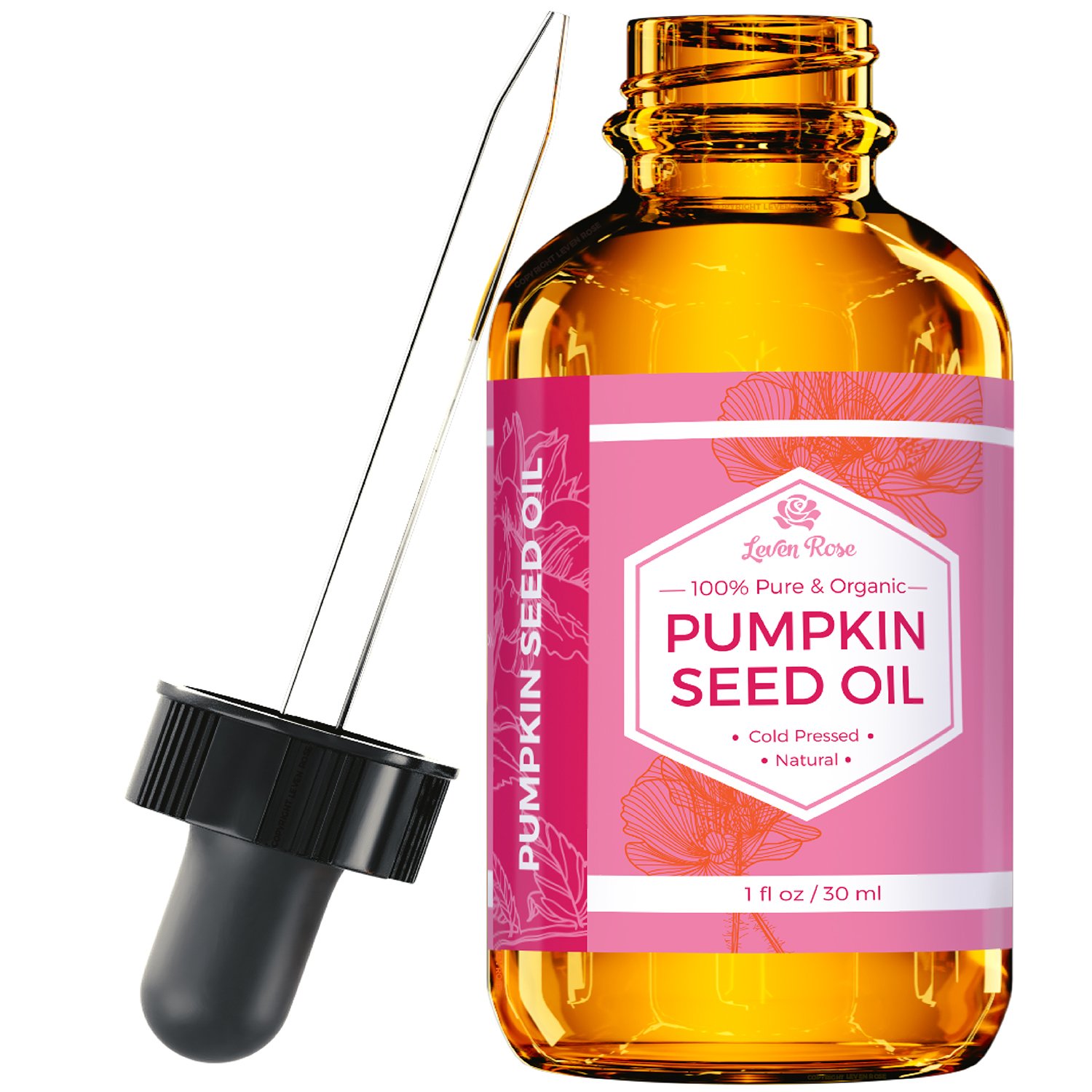 Aceite De Semillas De Calabaza Leven Rose Organic 30 Ml Para El Crecimiento Del Cabello - Venta Internacional.