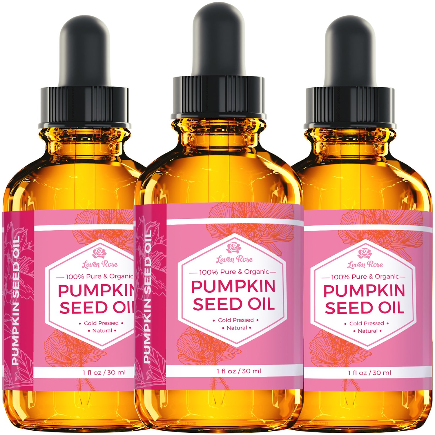 Foto 7 pulgar | Aceite De Semillas De Calabaza Leven Rose Organic 30 Ml Para El Crecimiento Del Cabello - Venta Internacional.