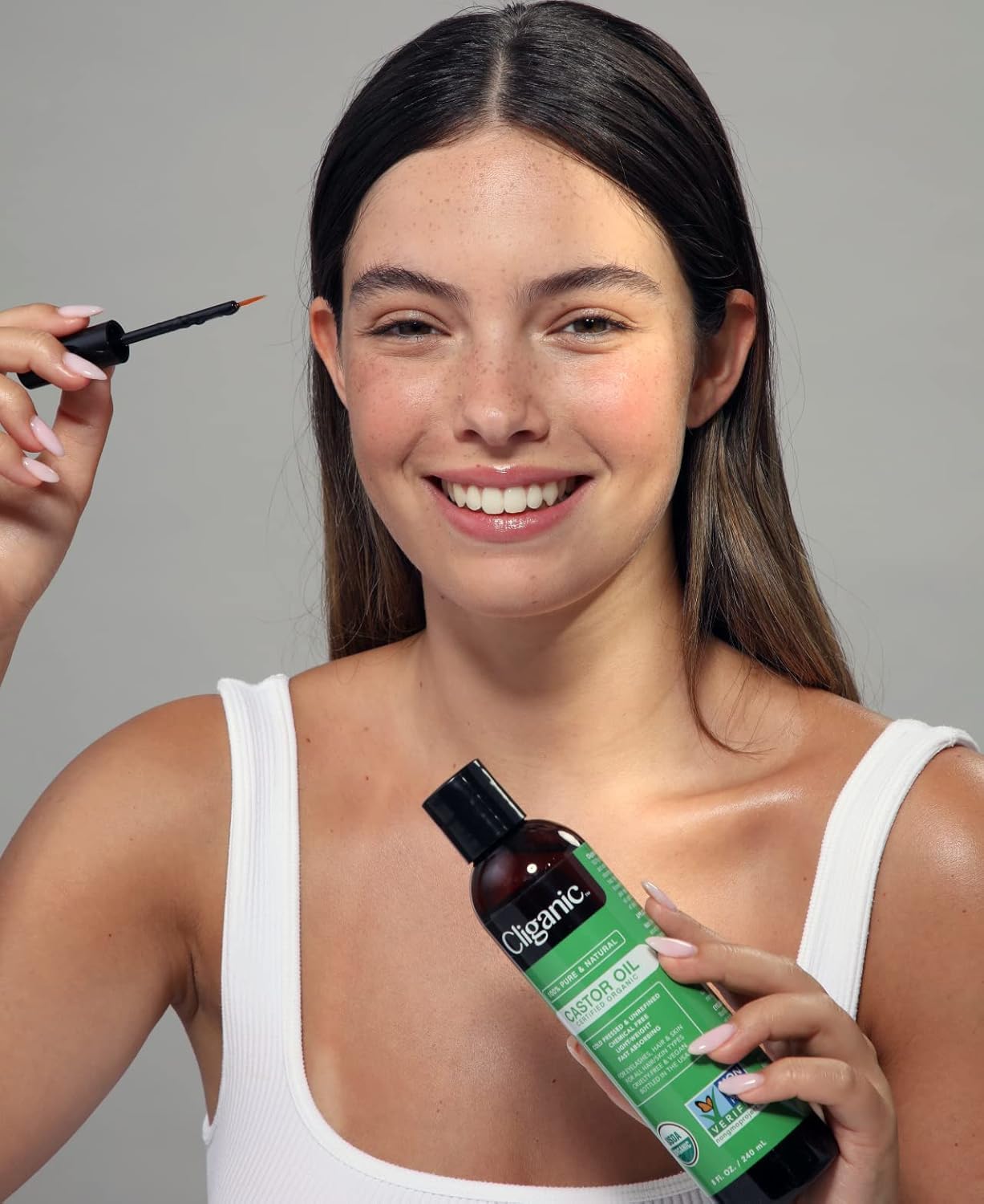 Foto 4 pulgar | Aceite de Ricino Cliganic con Kit de Pestañas de 180 Ml - Venta Internacional