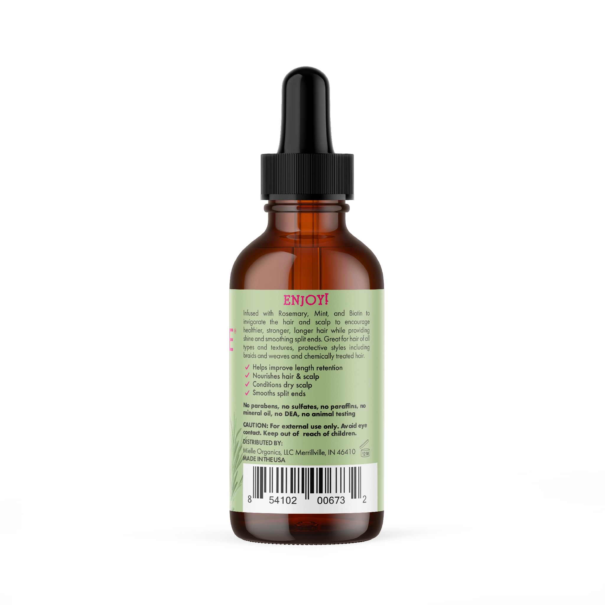 Foto 7 pulgar | Aceite Para Fortalecer El Cuero Cabelludo Y El Cabello Mielle Organics Rosemary Mint - Venta Internacional.