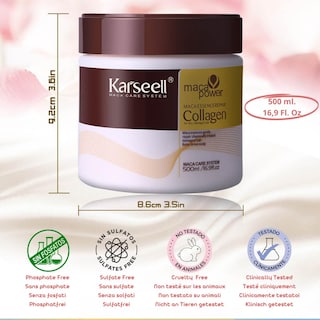 Foto 2 | Tratamiento Capilar Karseell Collagen Deep Repair Con Aceite De Argán, 500 Ml - Venta Internacional.