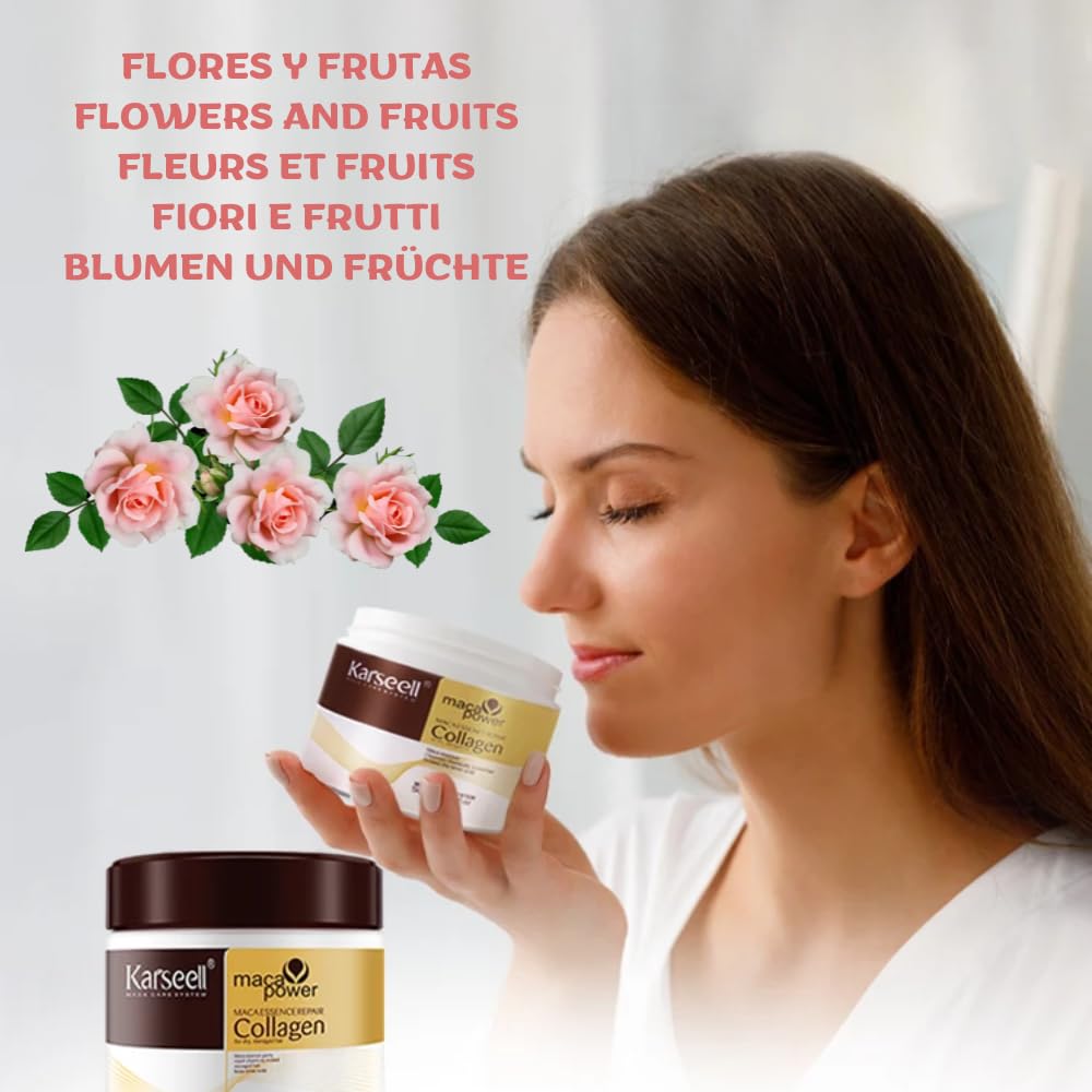 Foto 6 pulgar | Tratamiento Capilar Karseell Collagen Deep Repair Con Aceite De Argán, 500 Ml - Venta Internacional.