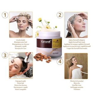 Foto 7 | Tratamiento Capilar Karseell Collagen Deep Repair Con Aceite De Argán, 500 Ml - Venta Internacional.