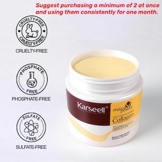 Foto 5 | Mascarilla Capilar Karseell Deep Conditioner, Aceite De Argán, Colágeno, 500 Ml - Venta Internacional.
