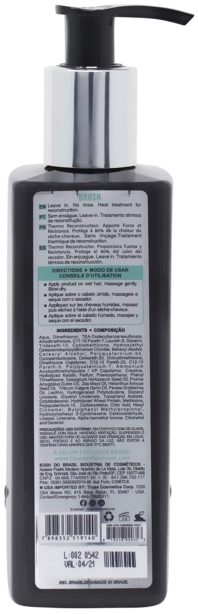 Foto 3 pulgar | Tratamiento Reparador Capilar Truss Brush Intensive Leave-in - Venta Internacional.