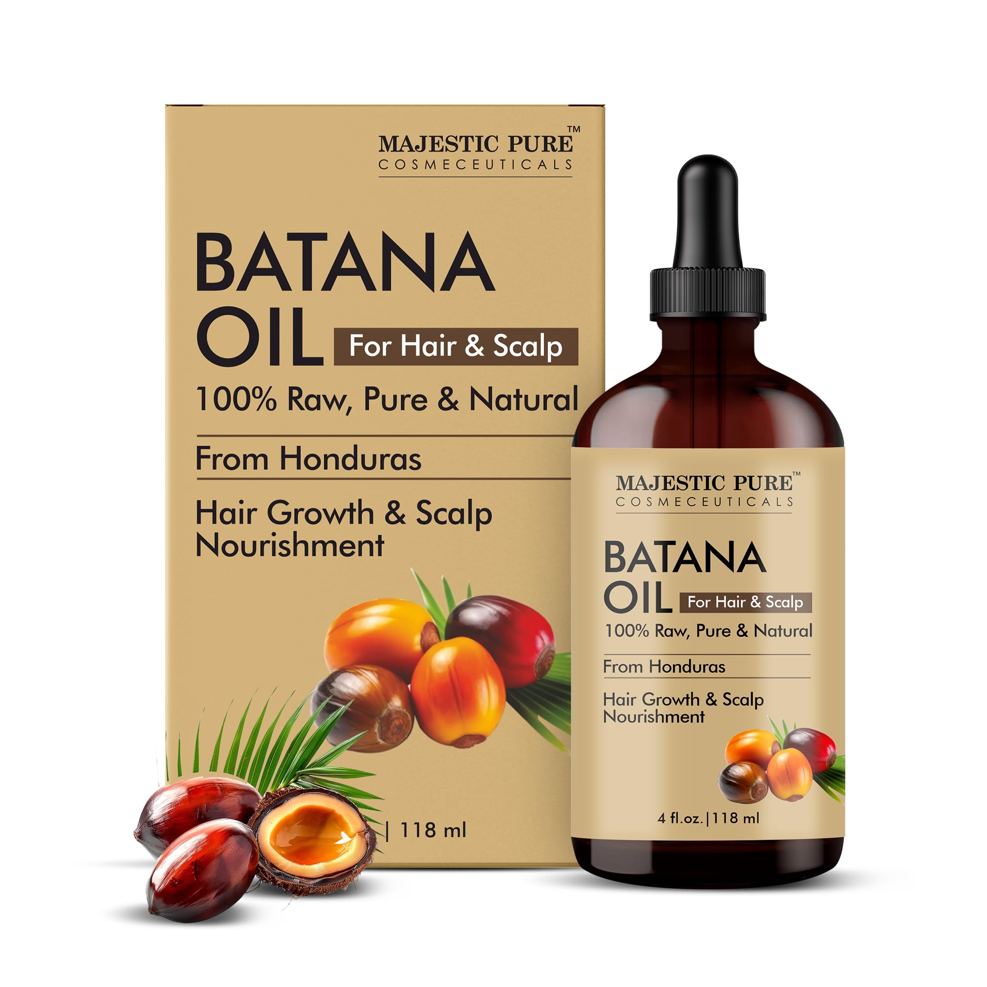 Foto 1 | Aceite De Batana Majestic Pure Para El Crecimiento Del Cabello, 120 Ml, Certificado Por Peta - Venta Internacional.