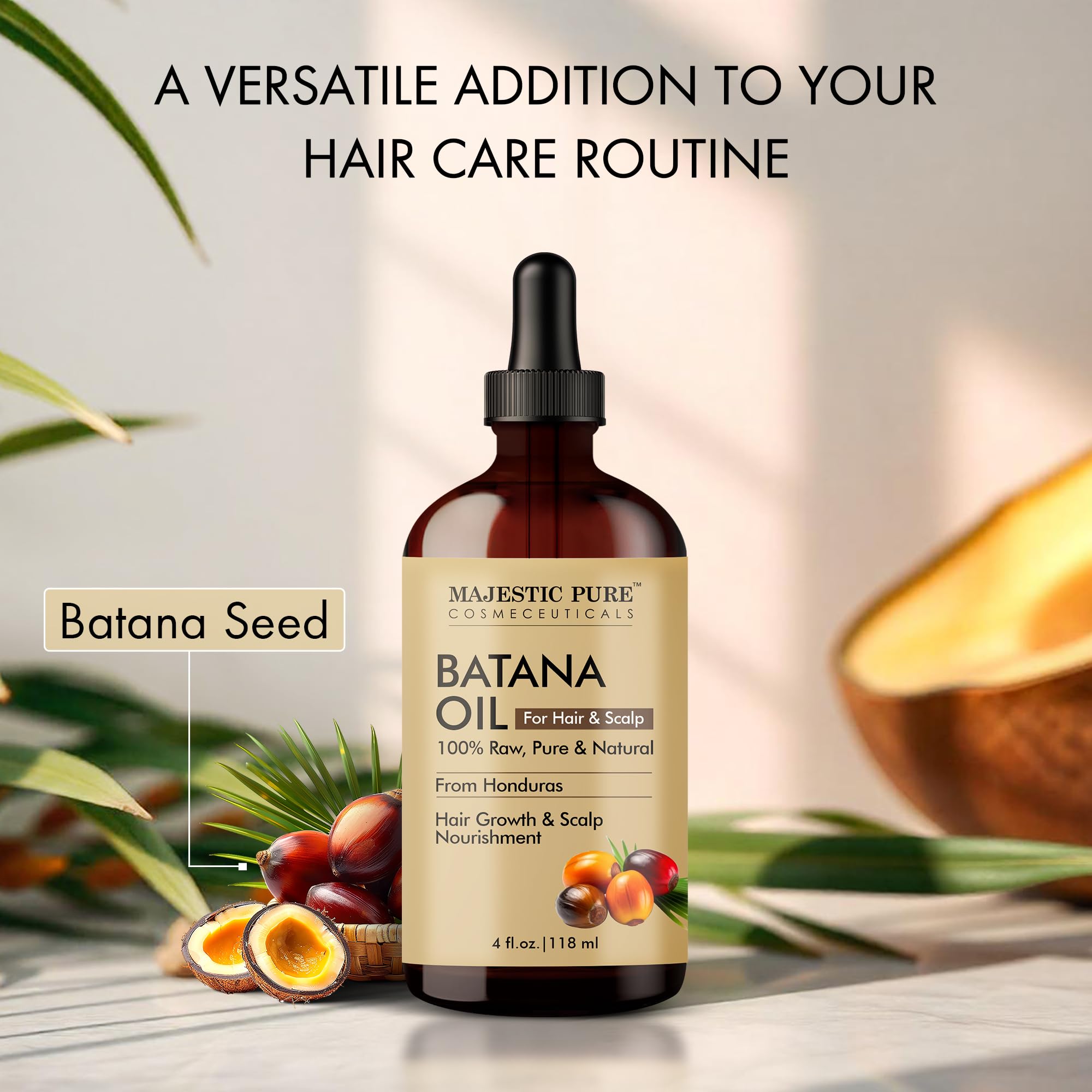 Foto 3 pulgar | Aceite De Batana Majestic Pure Para El Crecimiento Del Cabello, 120 Ml, Certificado Por Peta - Venta Internacional.