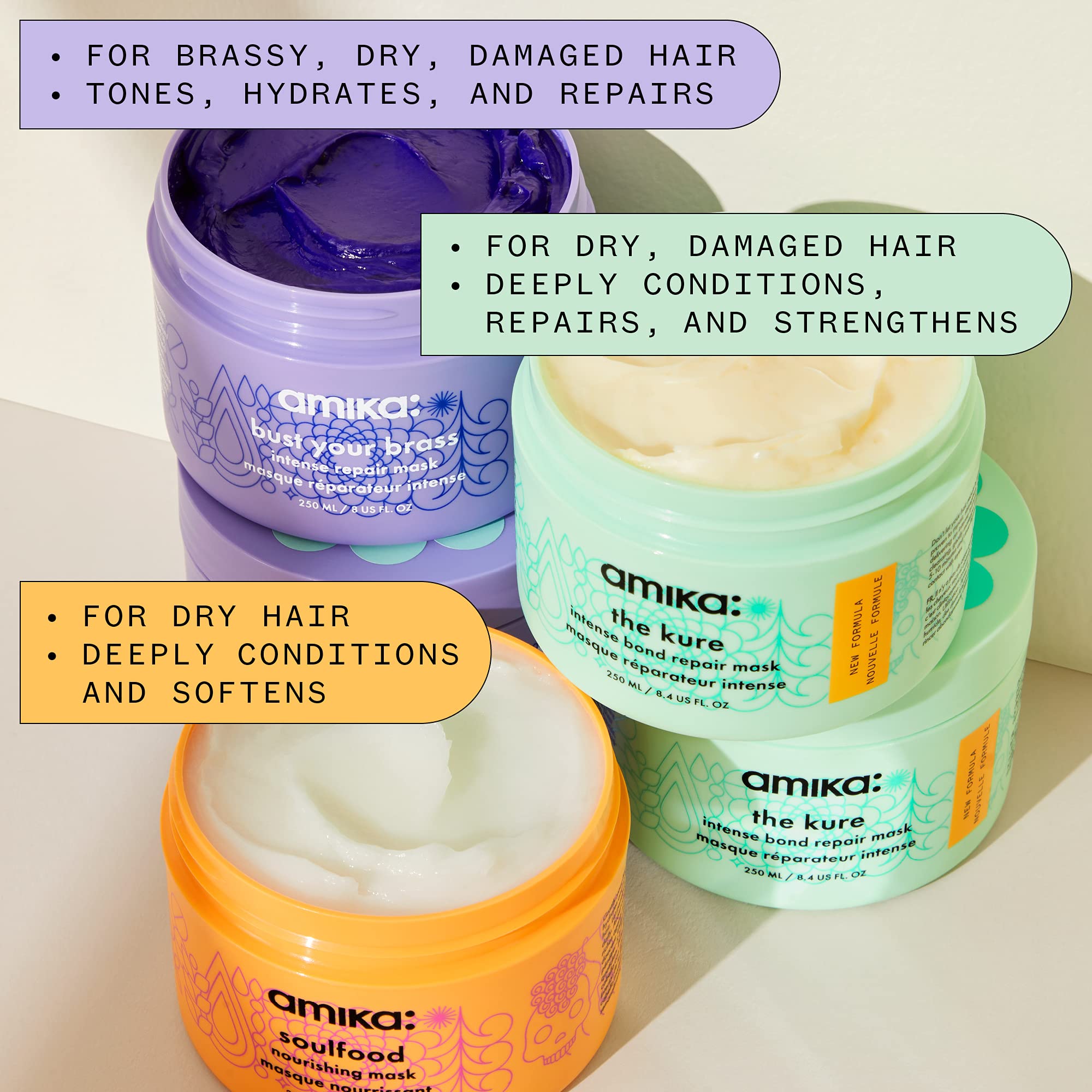 Foto 8 pulgar | Mascarilla Capilar Amika The Kure Intense Bond Repair 500 Ml Signature - Venta Internacional.