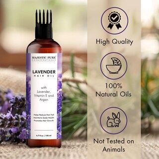 Foto 4 | Aceite De Lavanda Majestic Pure Para El Crecimiento Del Cabello 200 Ml Con Vitamina E - Venta Internacional.