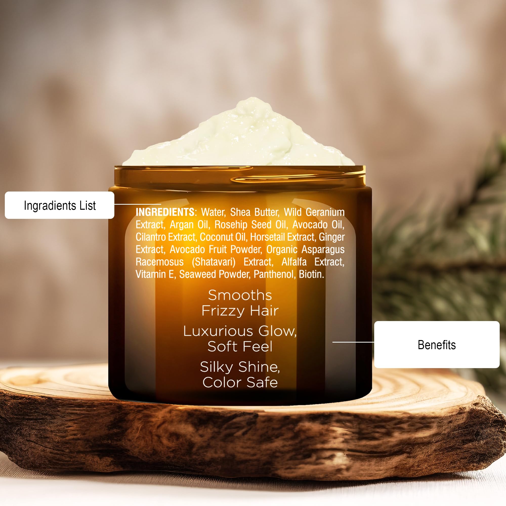 Foto 5 | Mascarilla Capilar Majestic Pure Avocado & Coconut Con Biotina 480 Ml - Venta Internacional.