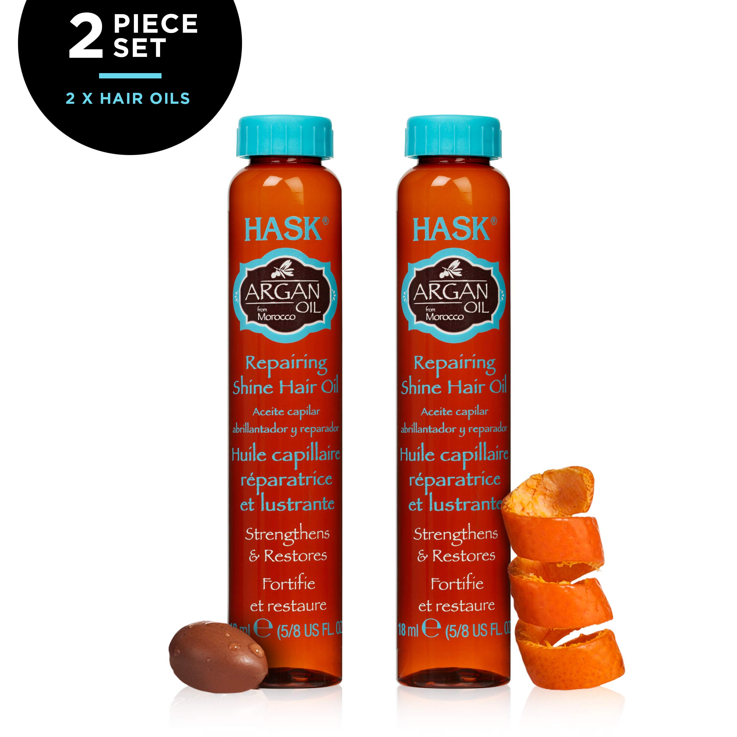 Foto 3 pulgar | Viales De Aceite Capilar Hask Argan Reparadores Para Controlar El Brillo Y El Encrespamiento - Venta Internacional.
