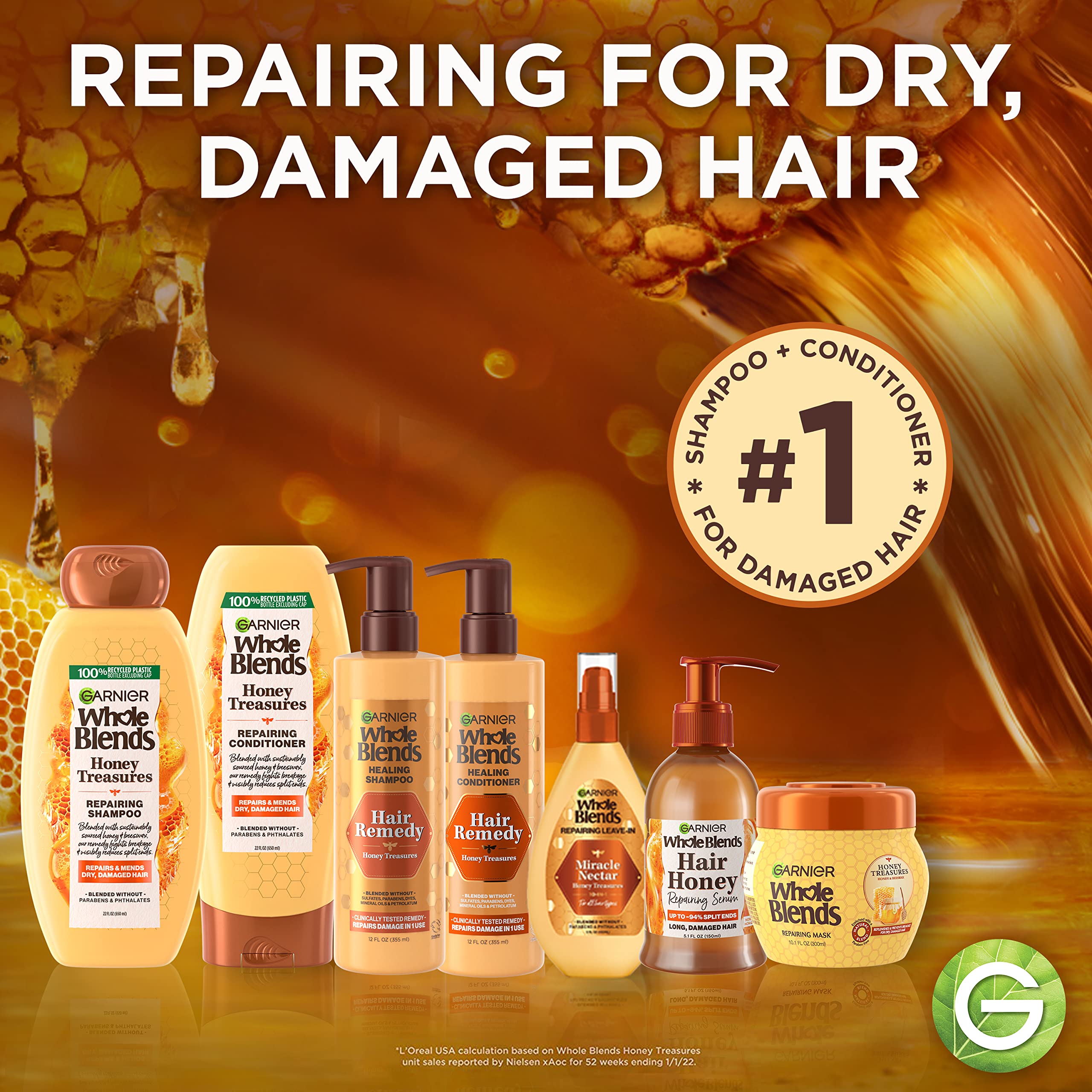 Foto 4 pulgar | Acondicionador Sin Enjuague Garnier Whole Blends Miracle Nectar 150 Ml - Venta Internacional.