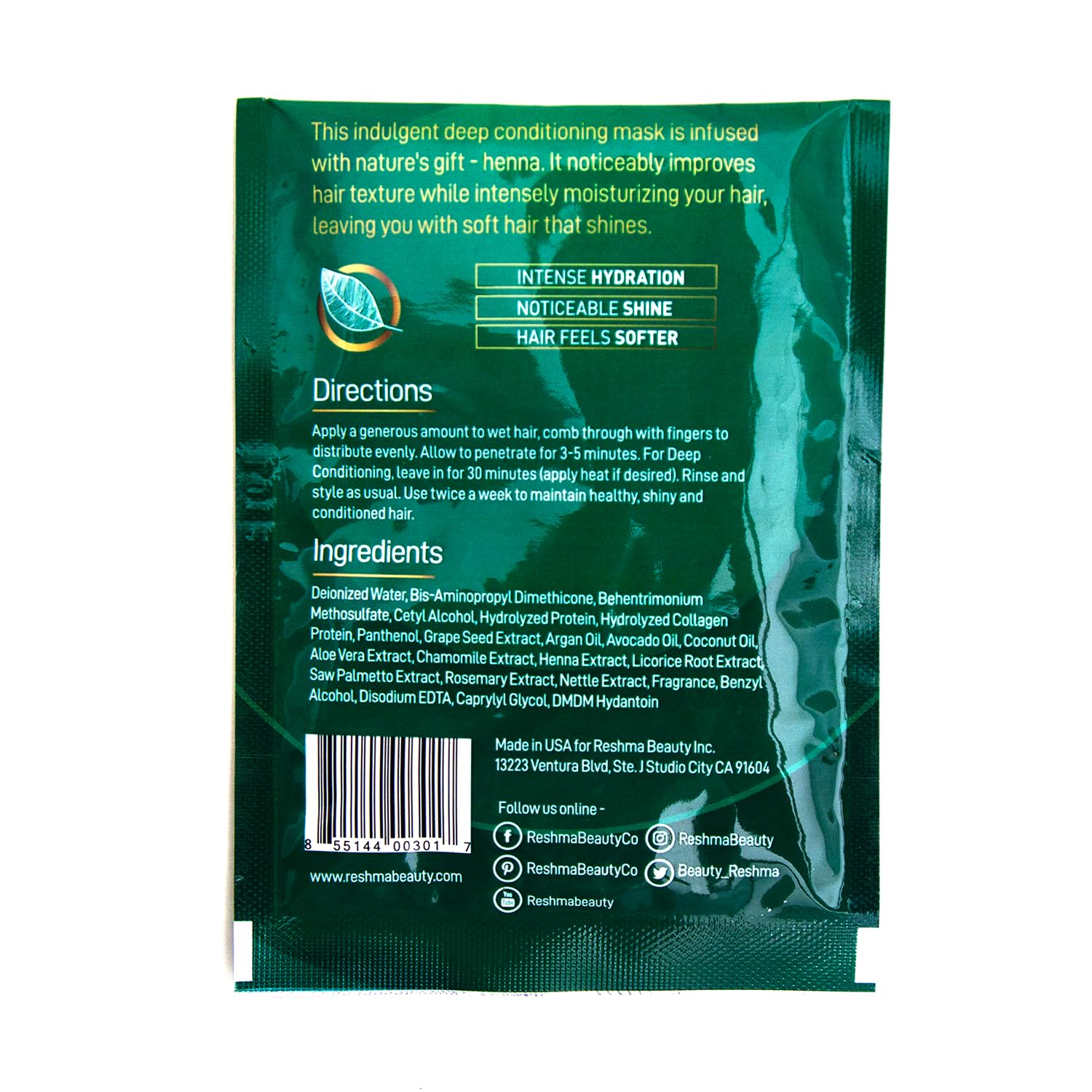 Foto 7 | Mascarilla Capilar De Acondicionamiento Profundo Reshma Beauty, 12 Unidades - Venta Internacional.