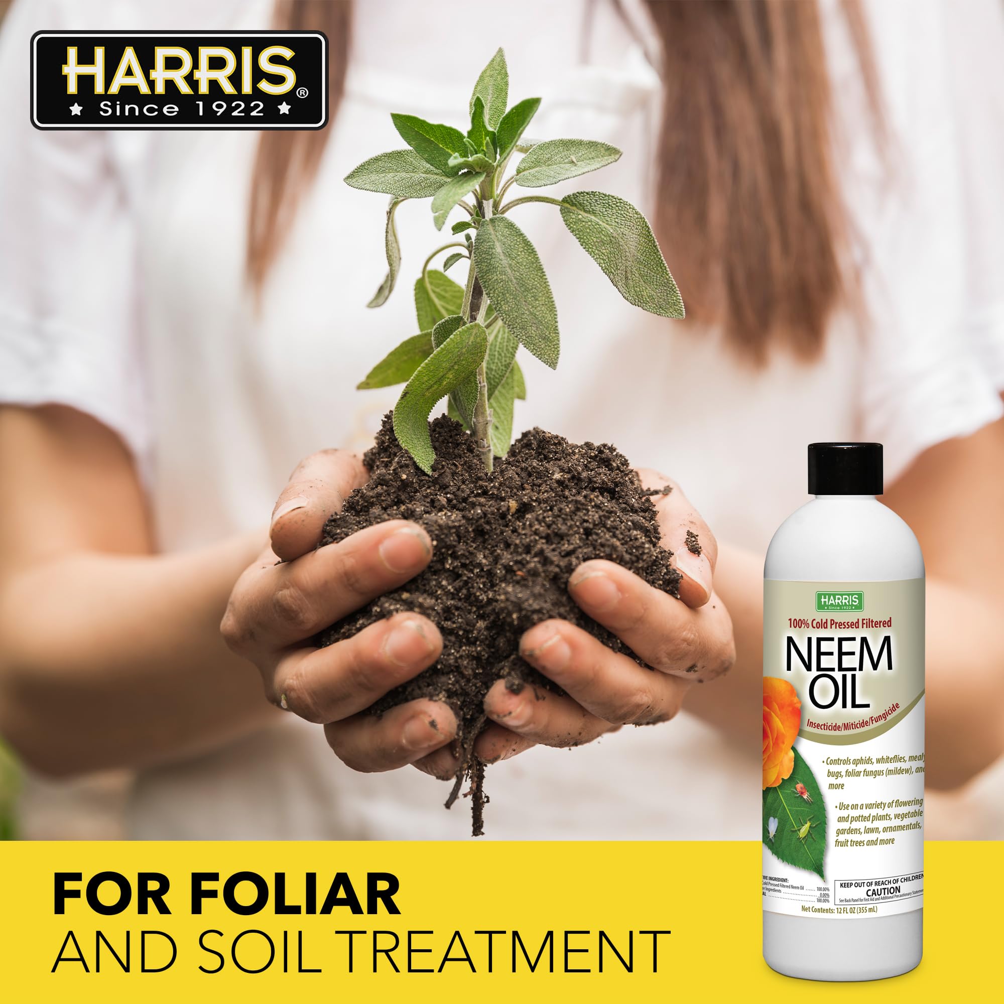 Foto 6 pulgar | Aceite De Neem Harris 100% Prensado En Frío Sin Refinar, 355 Ml, Para Plantas - Venta Internacional.