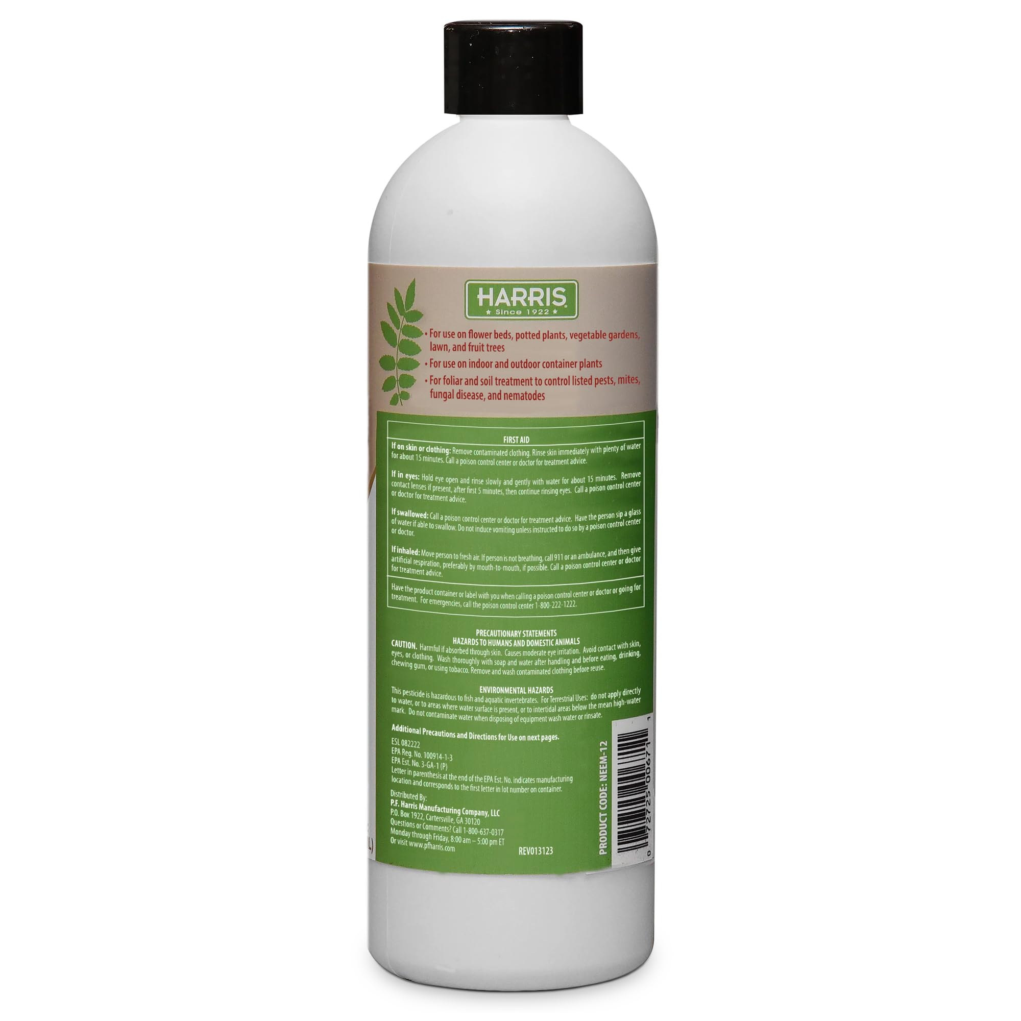 Foto 8 pulgar | Aceite De Neem Harris 100% Prensado En Frío Sin Refinar, 355 Ml, Para Plantas - Venta Internacional.