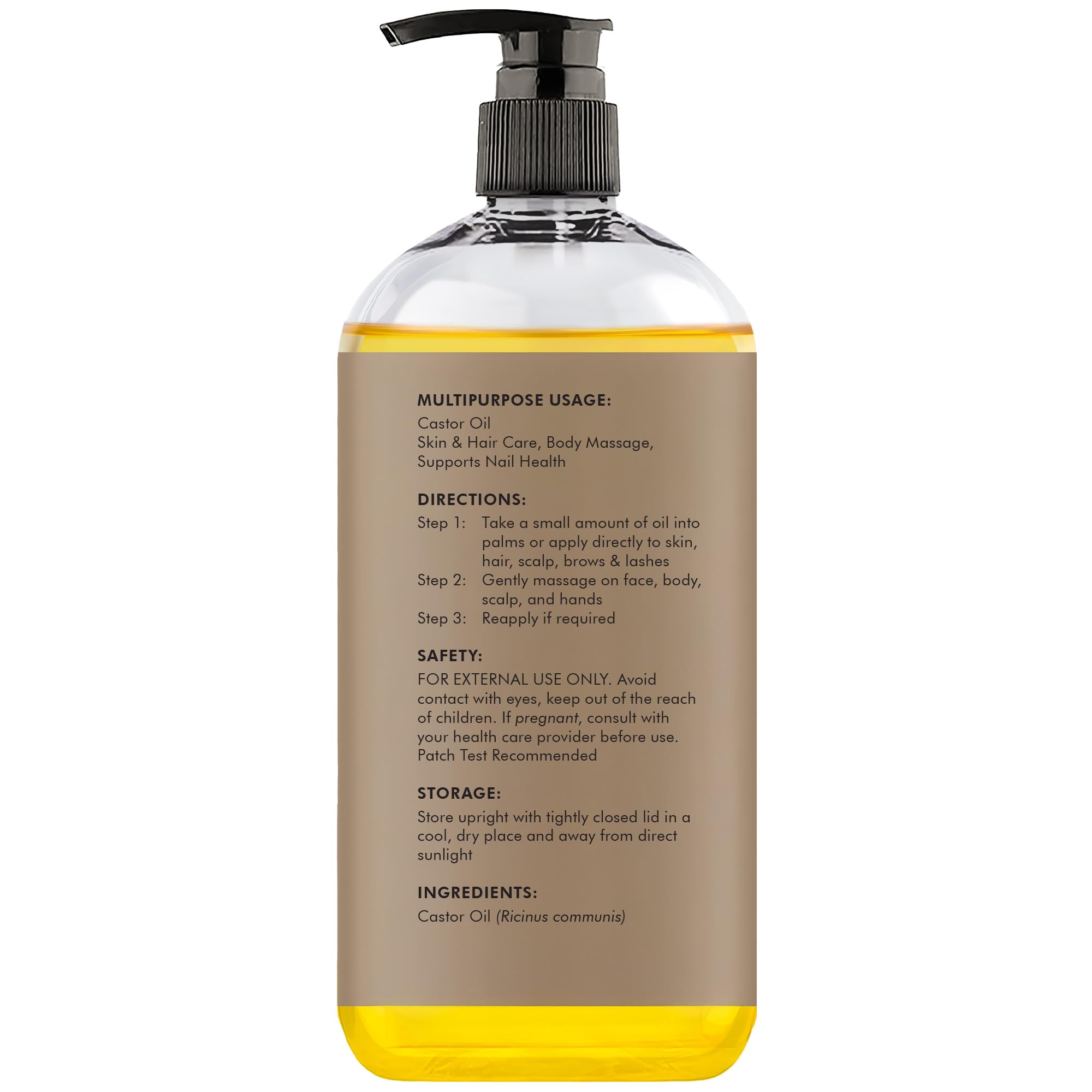 Foto 7 pulgar | Aceite De Ricino Majestic Pure 100% Puro Prensado En Frío, 480 Ml - Venta Internacional.