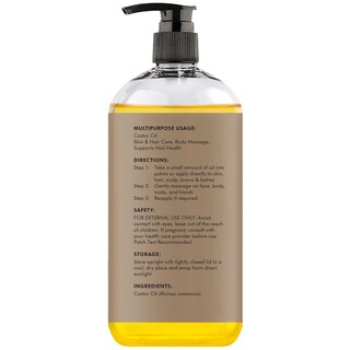 Foto 6 | Aceite De Ricino Majestic Pure 100% Puro Prensado En Frío, 480 Ml - Venta Internacional.