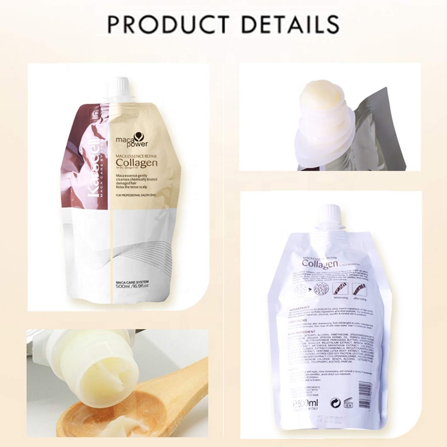 Foto 6 pulgar | Tratamiento Capilar Karseell Collagen 500 ml con Queratina y Aceite de Argán - Venta Internacional